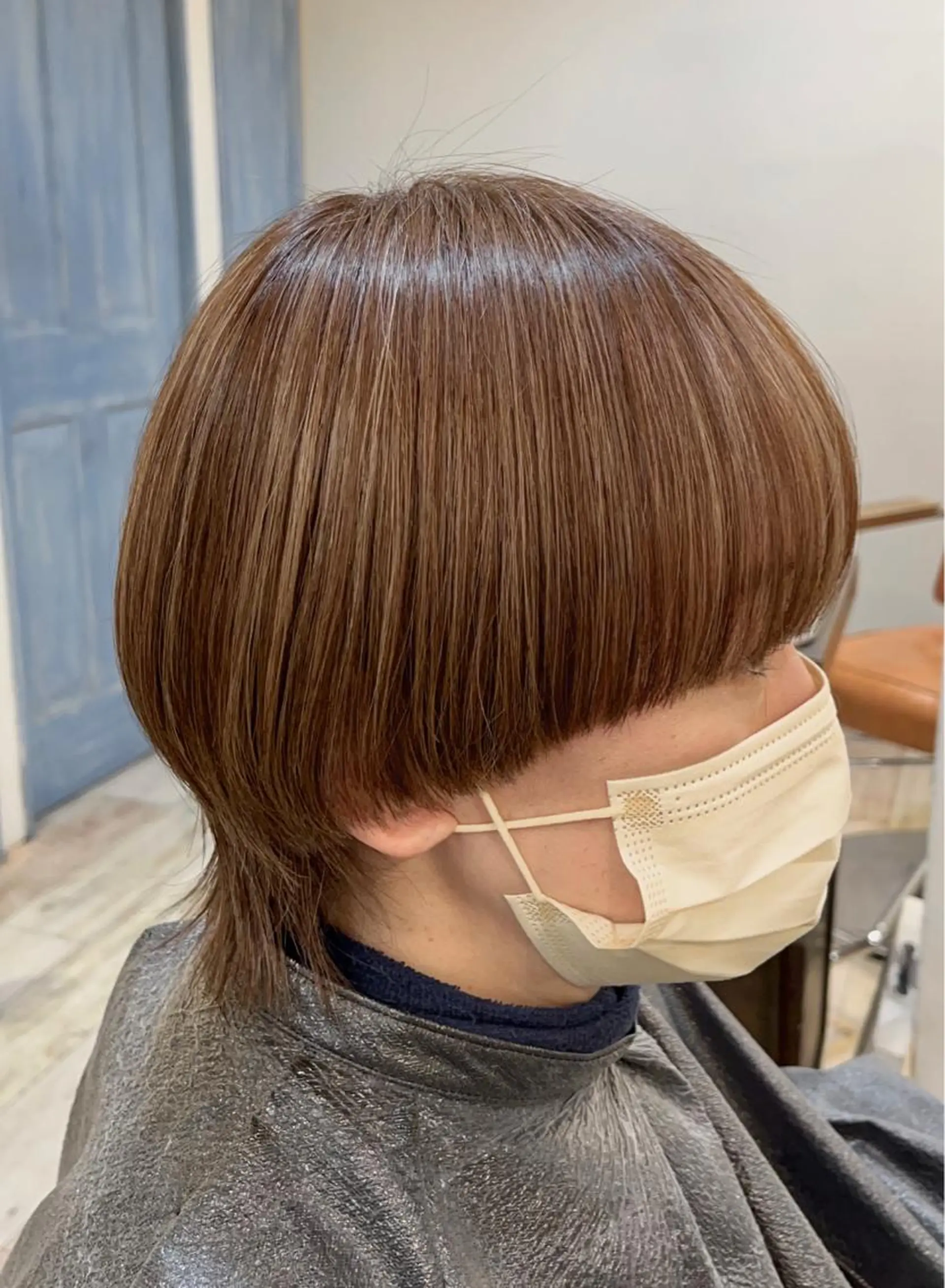 ショート ハイライト ウルフカット ヘアカラー トリートメント よこもり あいのヘアスタイル