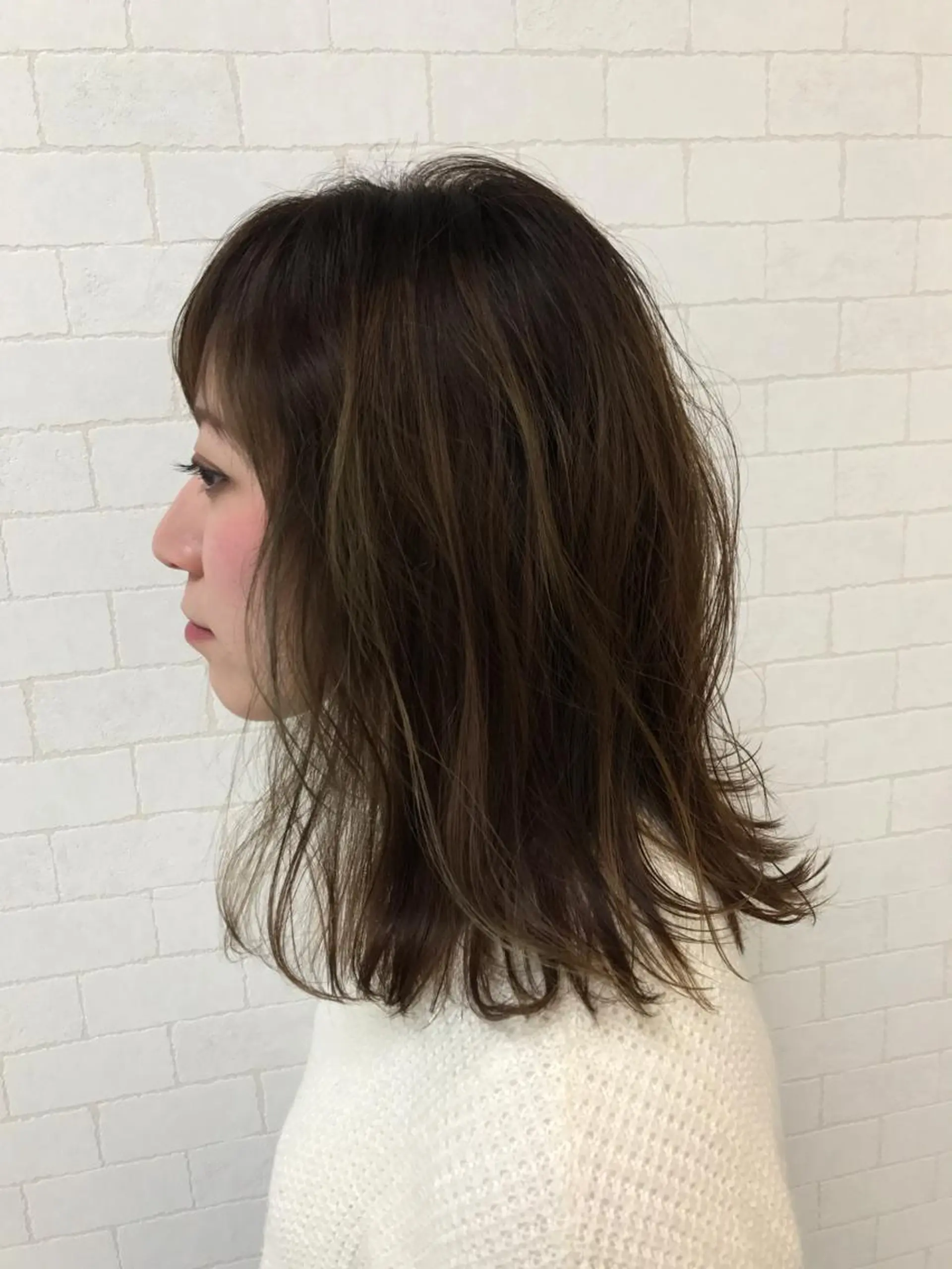 ミディアム ハイライト カット パーマ flui hair所属・ショート✨美髪矯正✨ wasaiのヘアスタイル