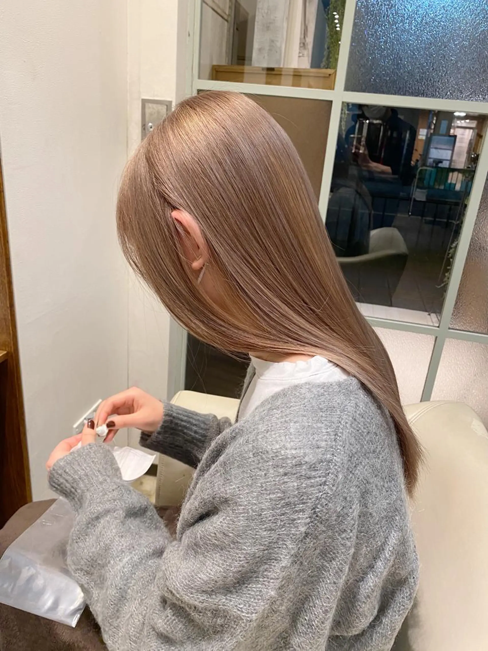 ミディアム カラー アディクシーカラー ブリーチ ケアブリーチ ダブルカラー 韓国風ヘア カット ヘアカラー トリートメント 入江 允のヘアスタイル