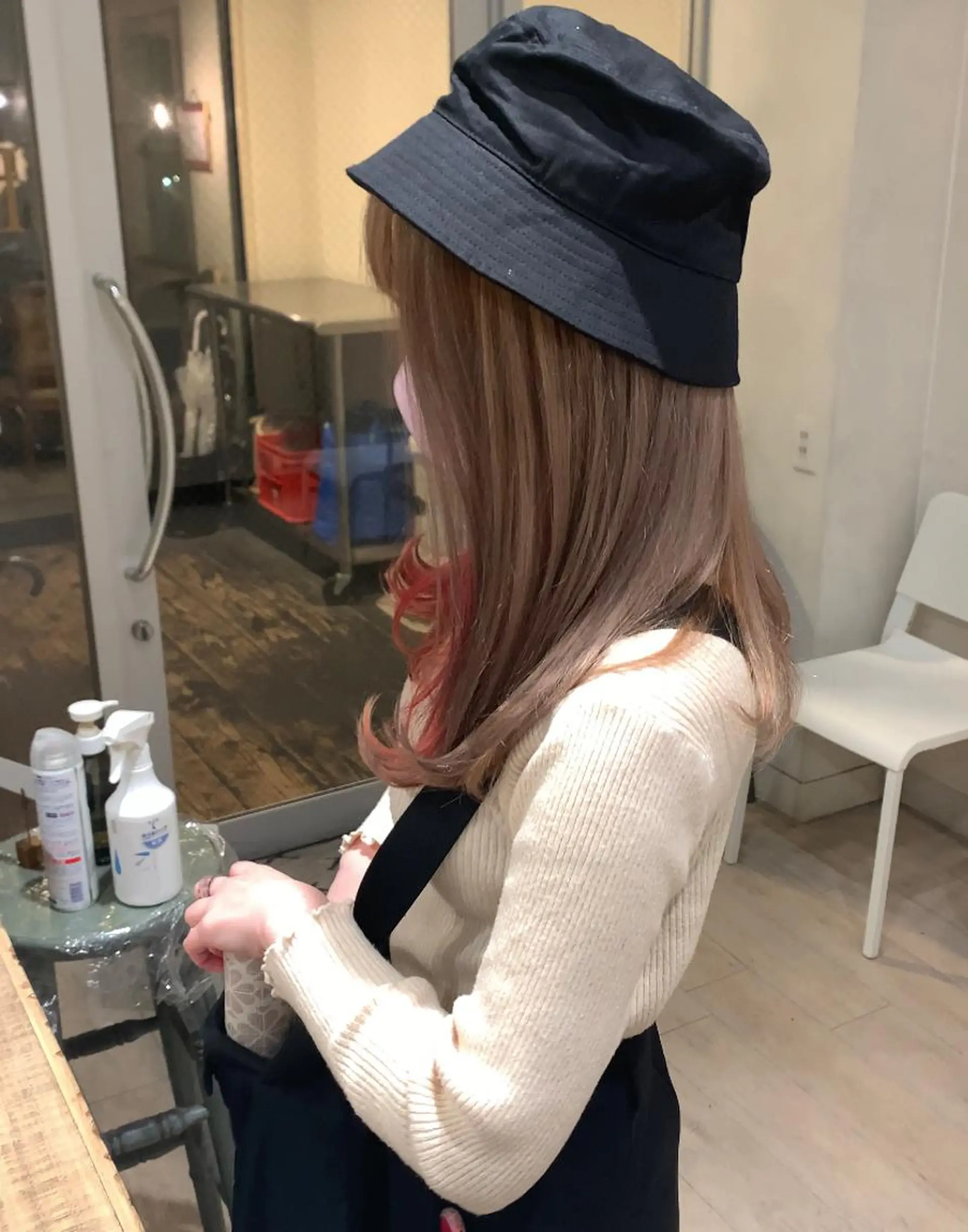 ロング カラー ブリーチ シルバー ヘアカラー トリートメント Liberty 店長 TAJIMAのヘアスタイル