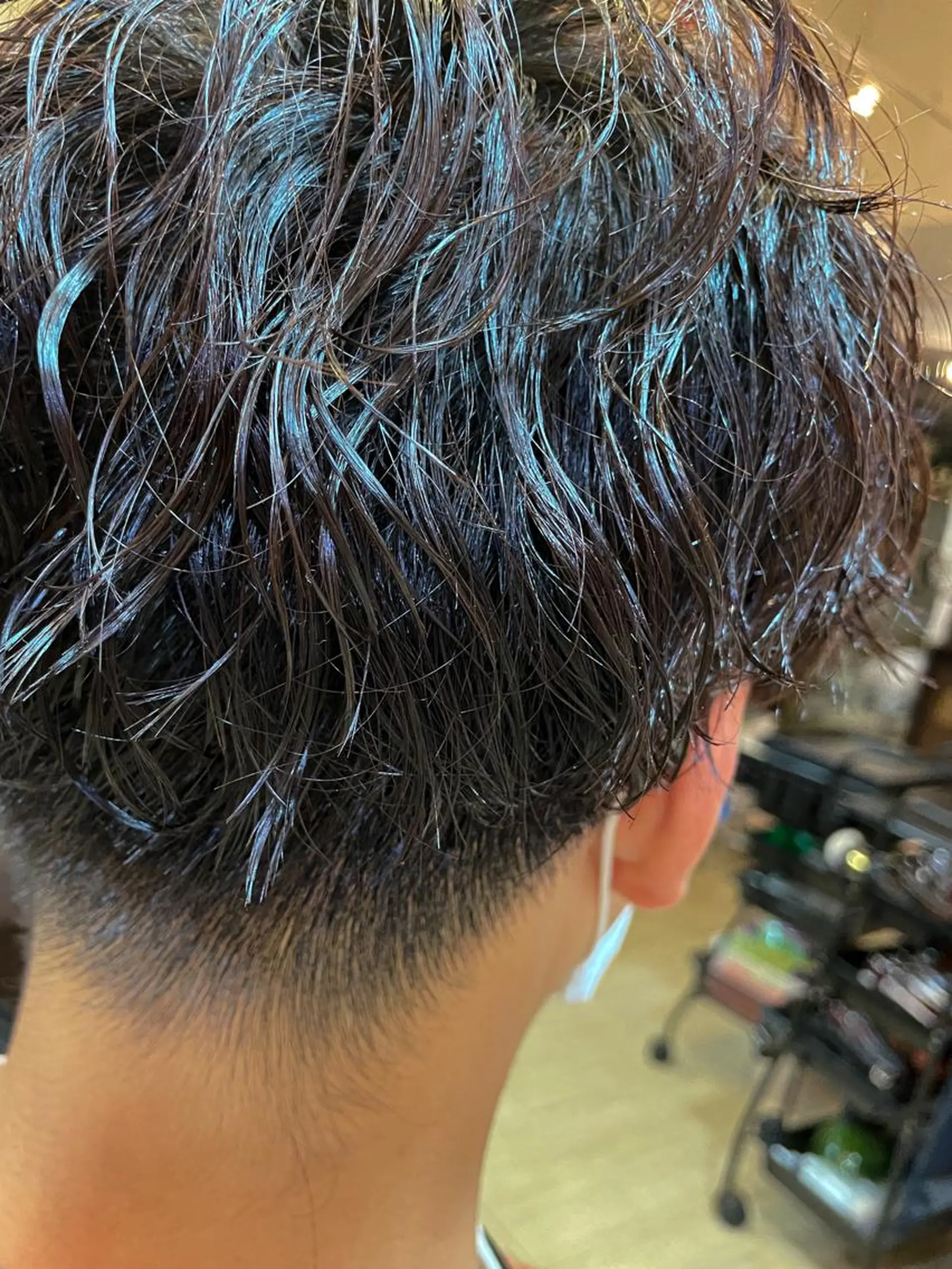 ミディアム パーマ メンズ カット パーマ メンズパーマ 赤司 泰樹のヘアスタイル