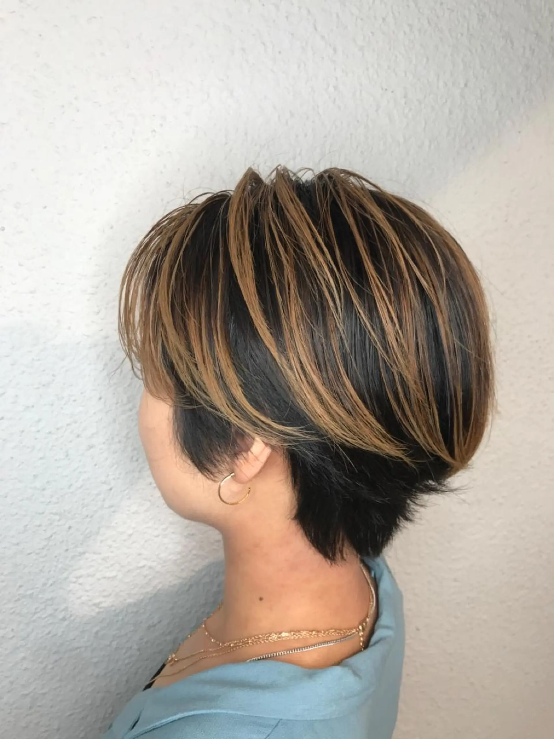 ショート カラー ハンサムショート バレイヤージュ レイヤーカット ショートヘア Regalo hair atelier レガロ ヘア アトリエ所属・美髪矯正/髪質改善 レガロ堺市伏尾/松田のヘアスタイル