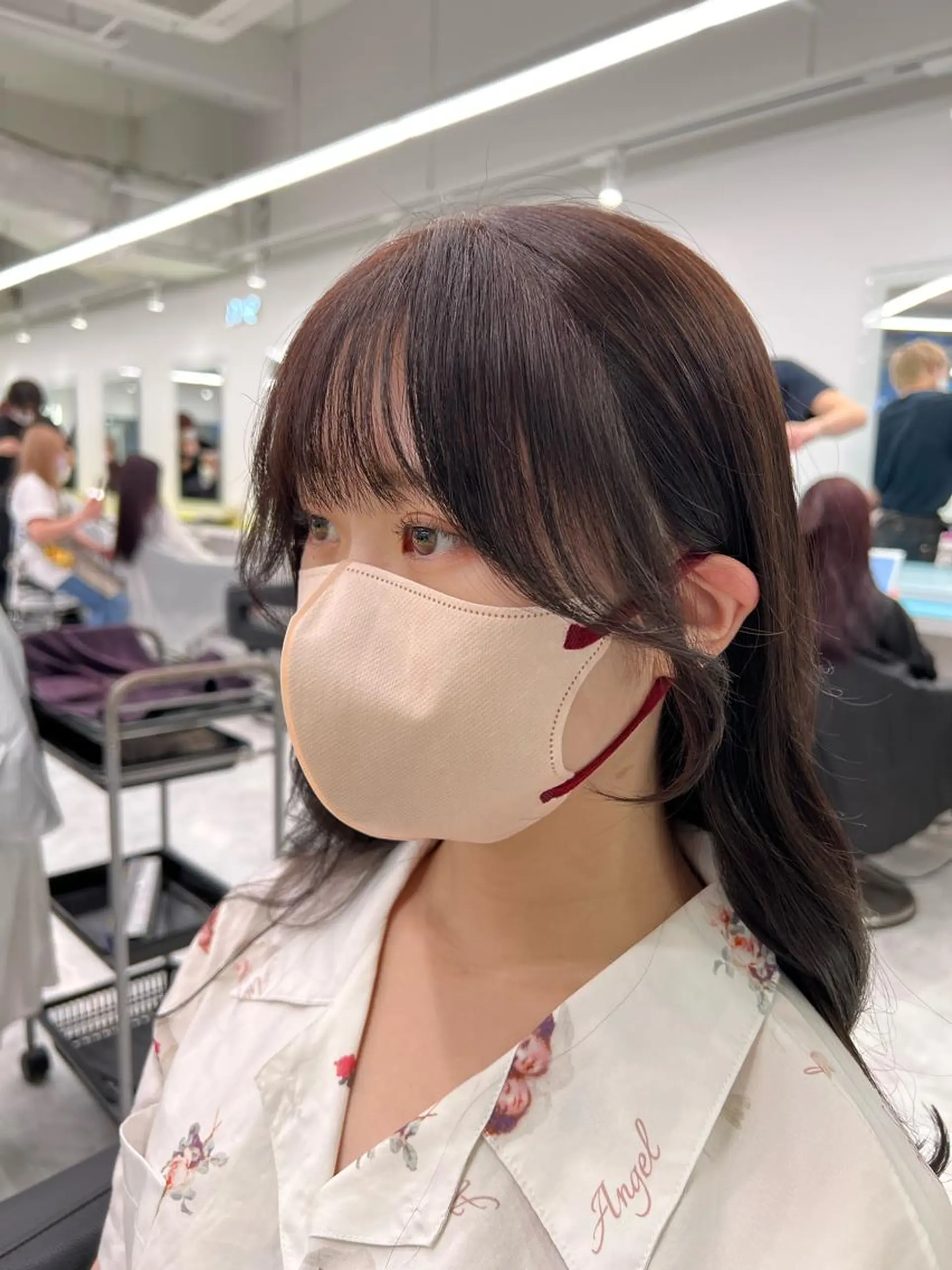 カラー カット ヘアカラー トリートメント ヘッドスパ ヘアセット 🇨🇳中韓レイヤー 暗髪カラー🇰🇷のヘアスタイル