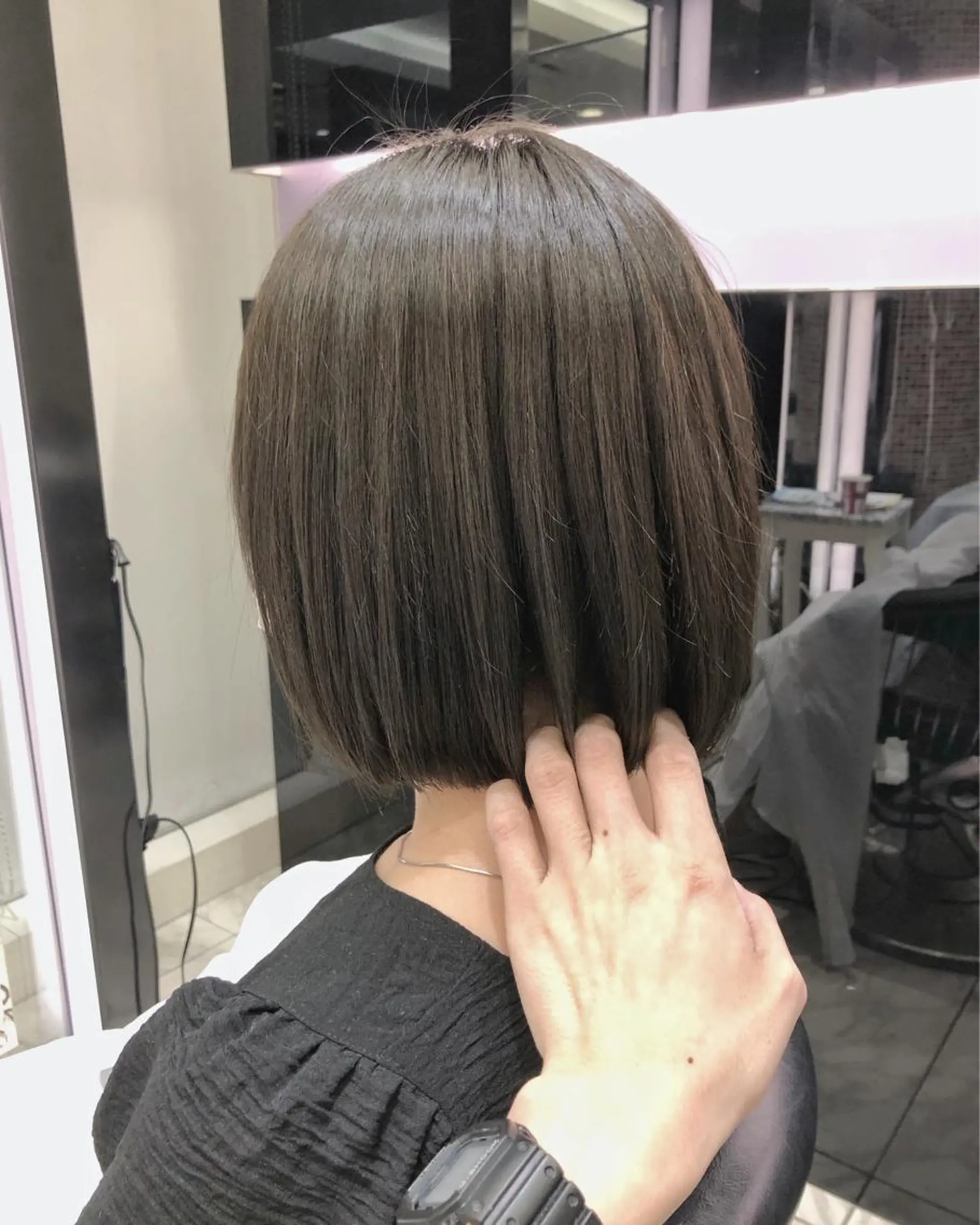 カラー 透明感カラー 波巻きウェーブ 韓国風パーマ 纐纈のヘアスタイル