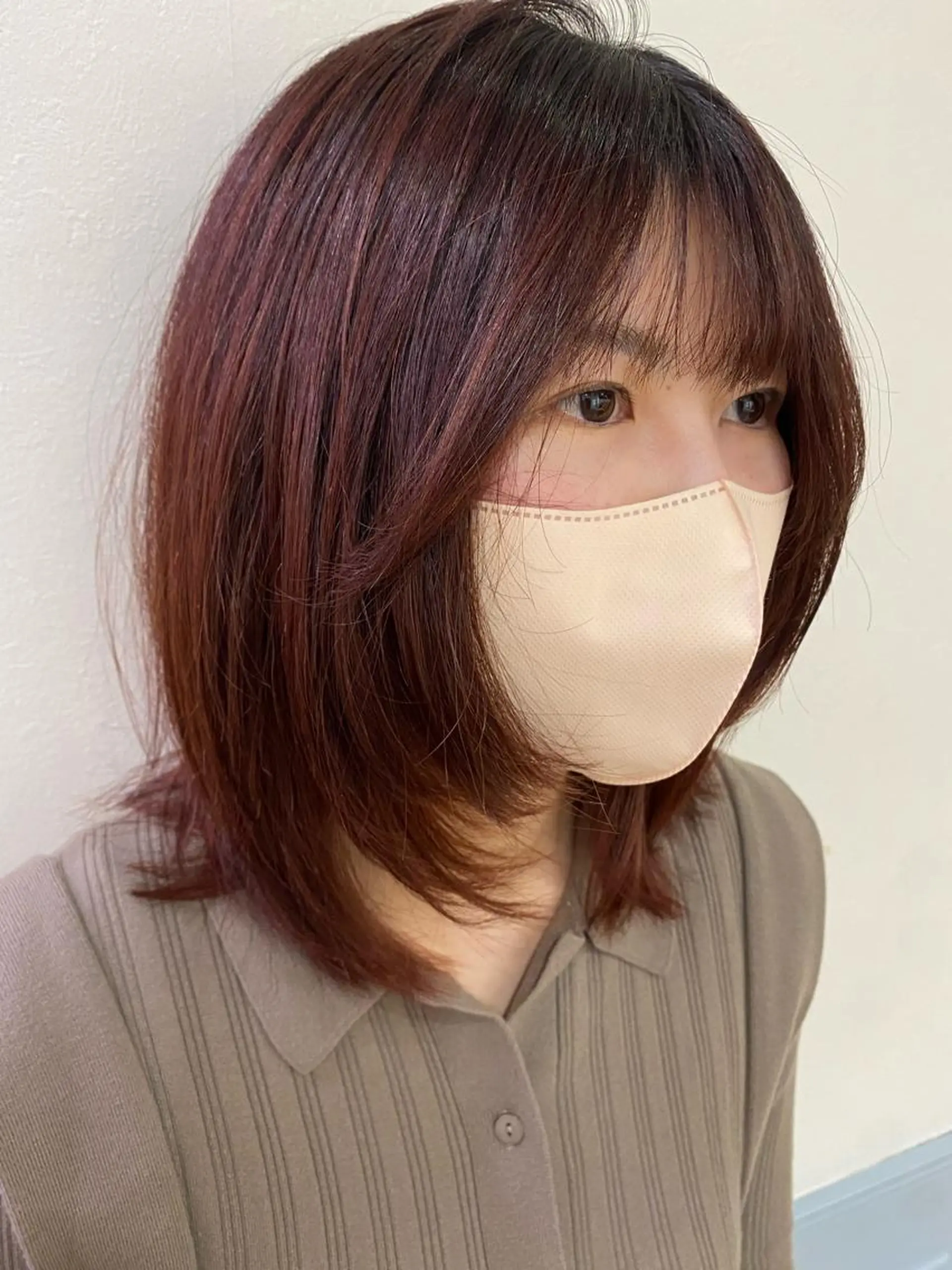 ミディアム レイヤーカット ウルフカット カット ヘアカラー トリートメント SALOWIN銀座PAYⅡ店所属・GINZARay2 風本朱里🐥のヘアスタイル