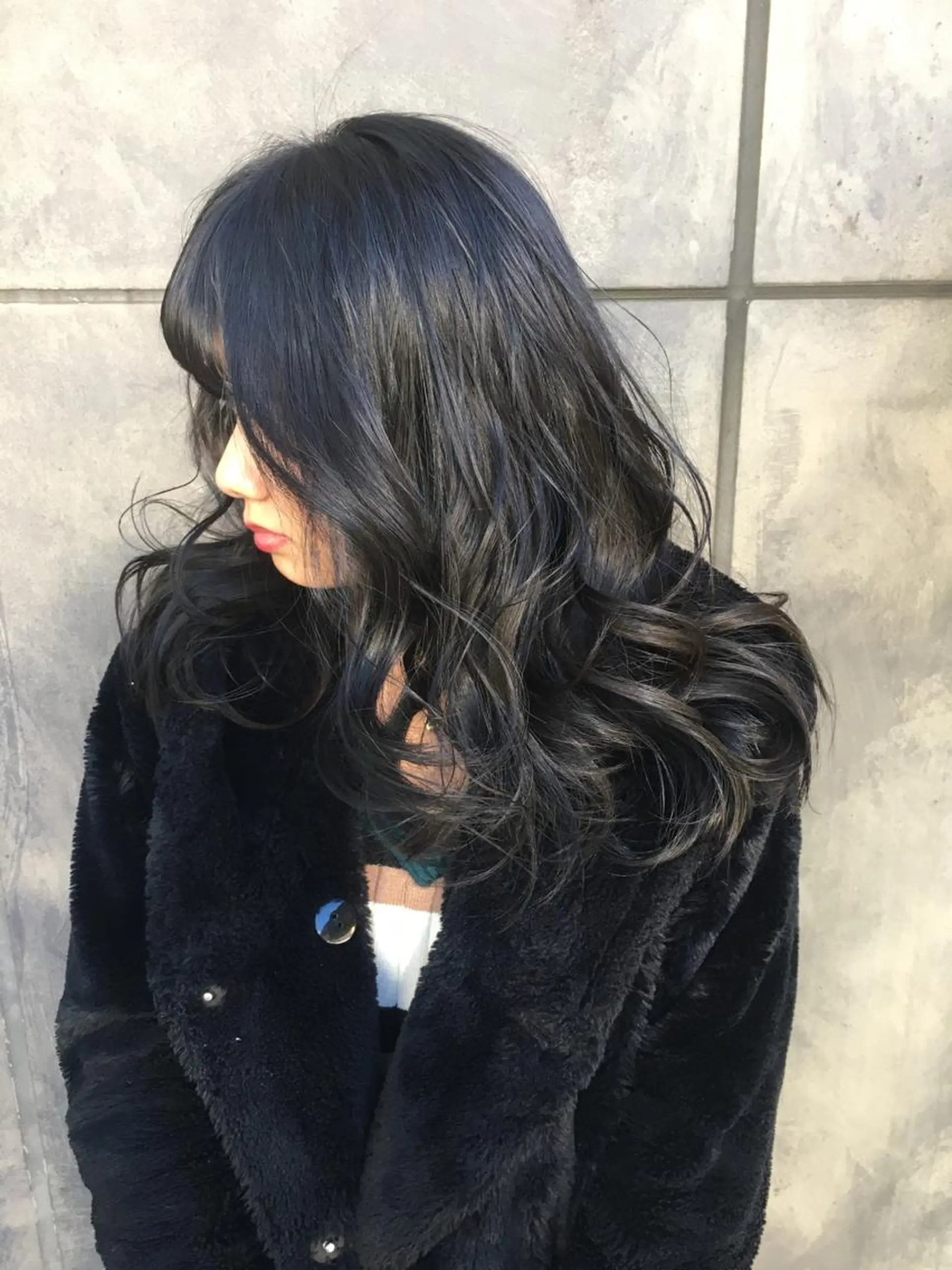 ロング カラー ブルーカラー ブルージュ レイヤーカット BLend 渋谷のヘアスタイル