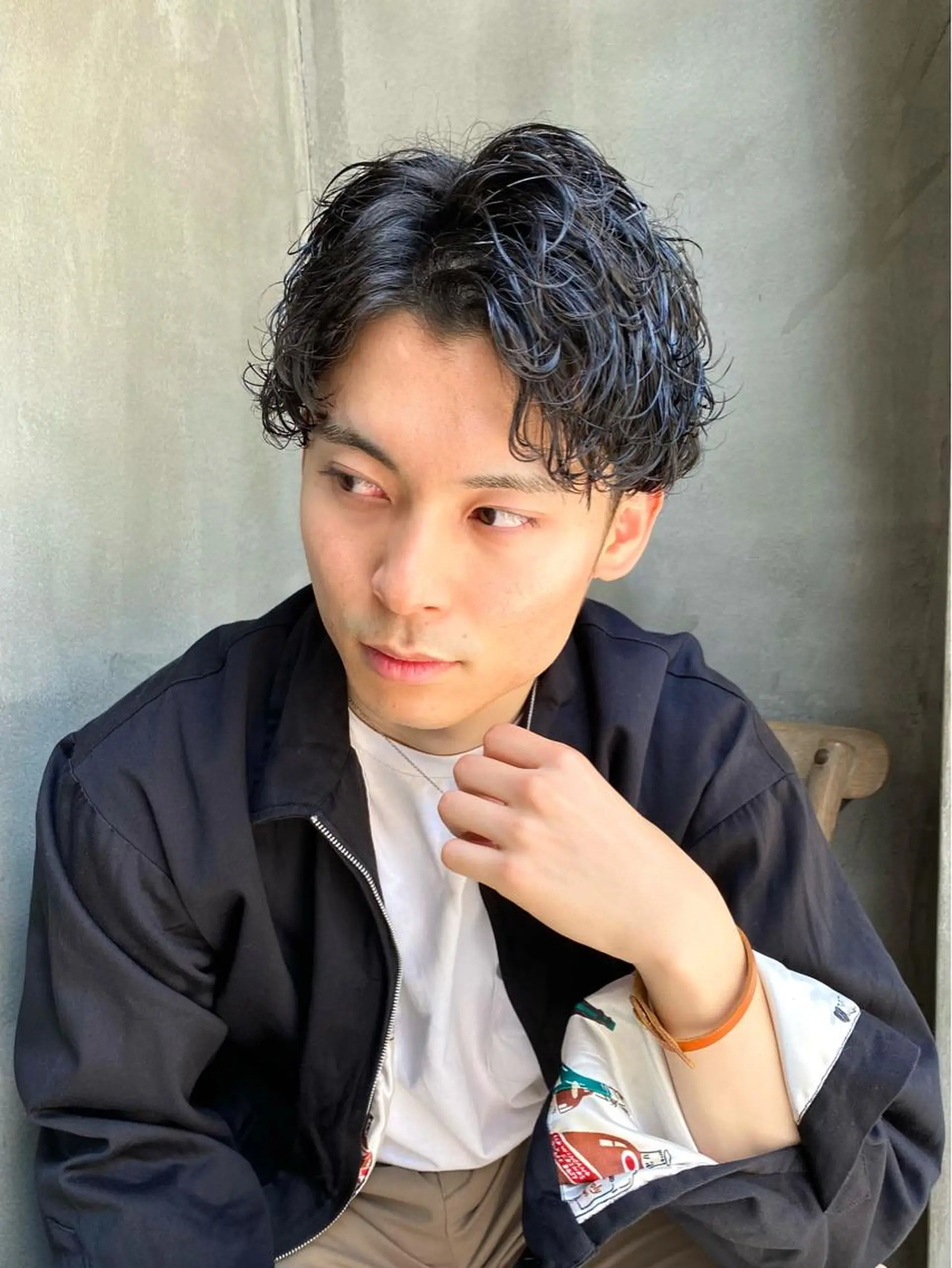 ショート パーマ メンズ カット パーマ Agu hair lore沼館店所属・八戸パーマ/メンズパ ーマ/シンゴ。のヘアスタイル