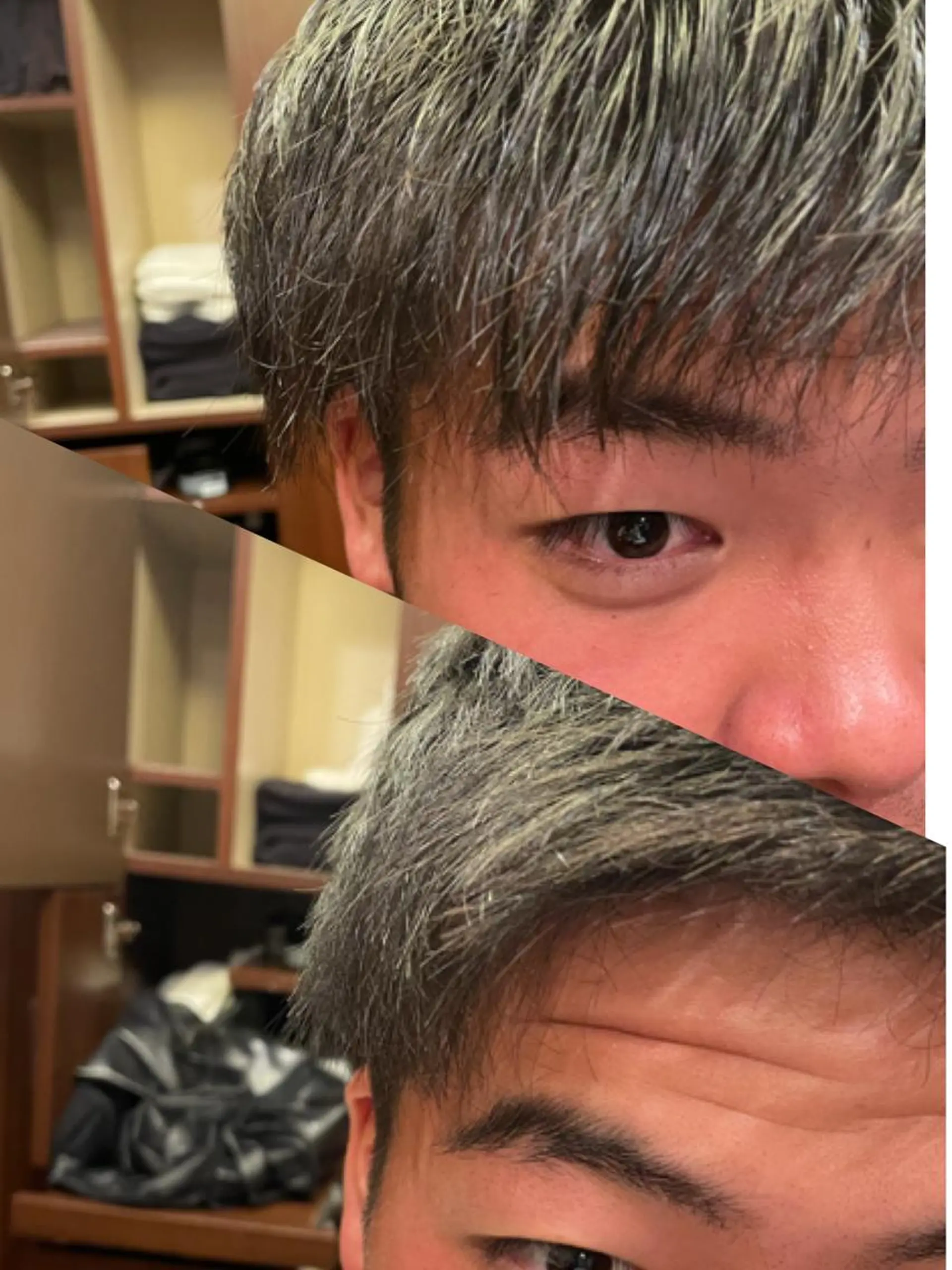 ショート パーマ メンズ ツーブロック カット指名No1漆原 聡のヘアスタイル