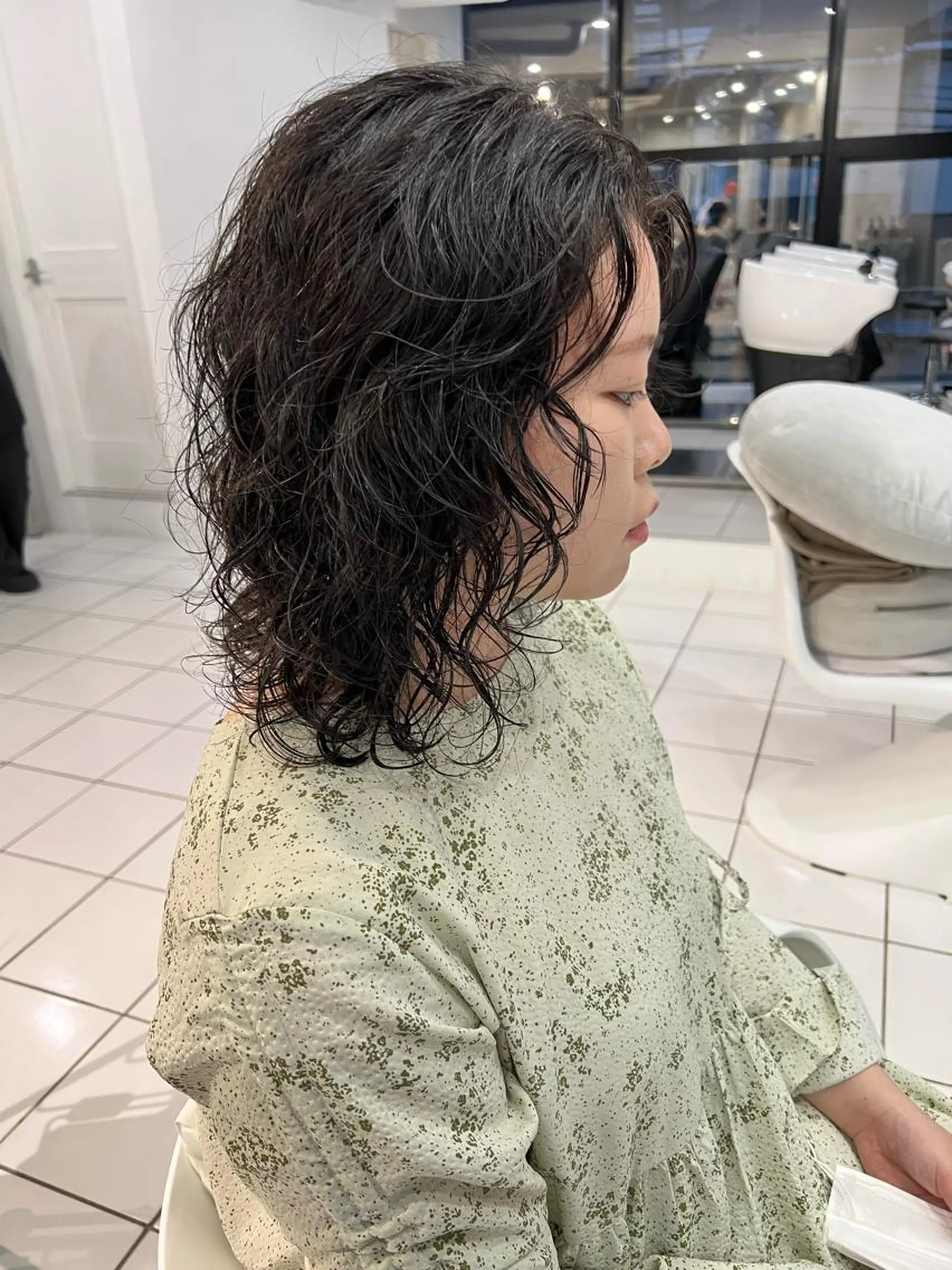 ミディアム パーマ カット パーマ 🎀ハイトーン/レイ ヤー/Reina🎀のヘアスタイル