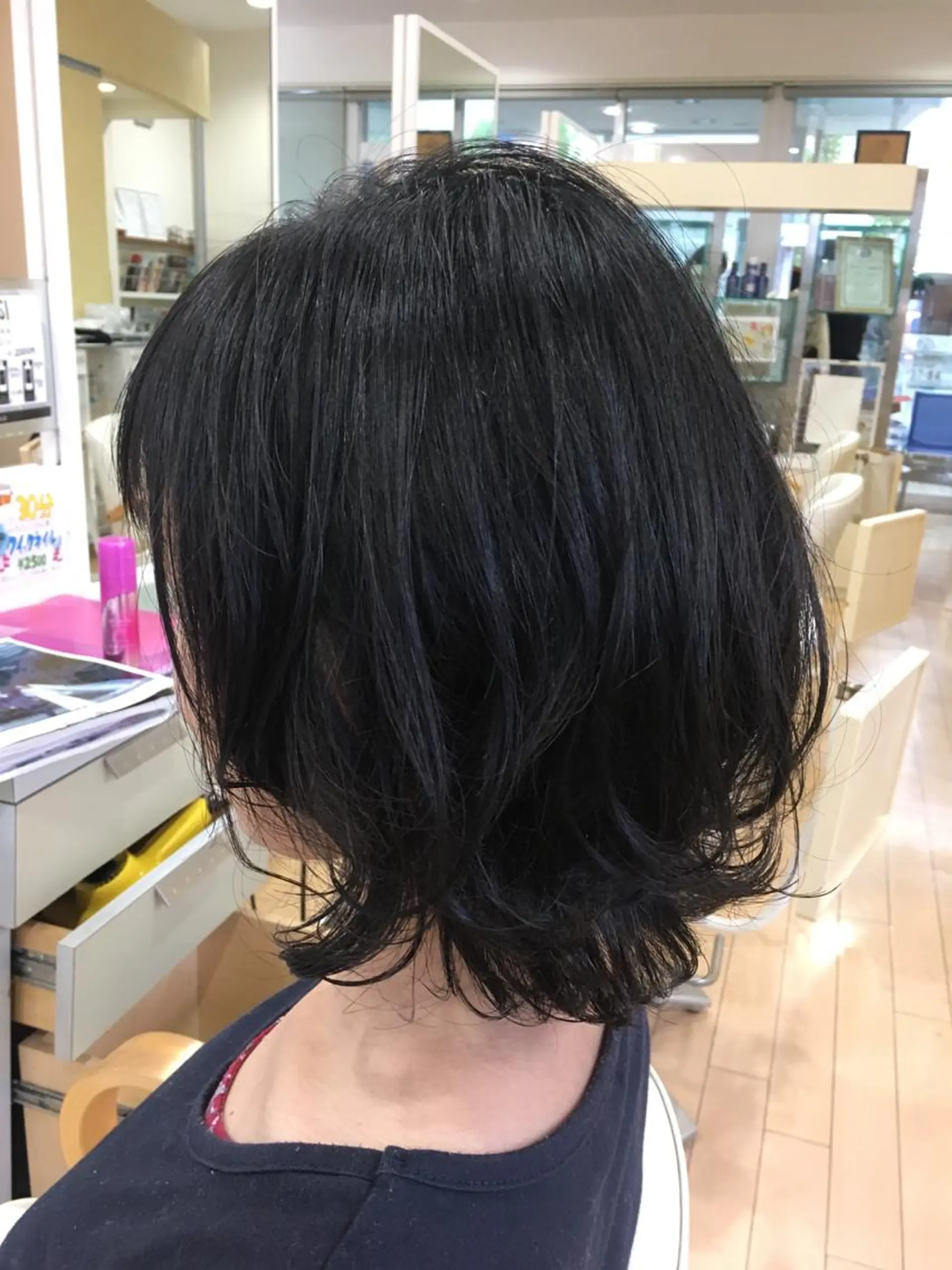 ミディアム パーマ ミディアムパーマ デジタルパーマ カット パーマ 美容しょうへいの店  西長岡所属・斎藤 舞香のヘアスタイル