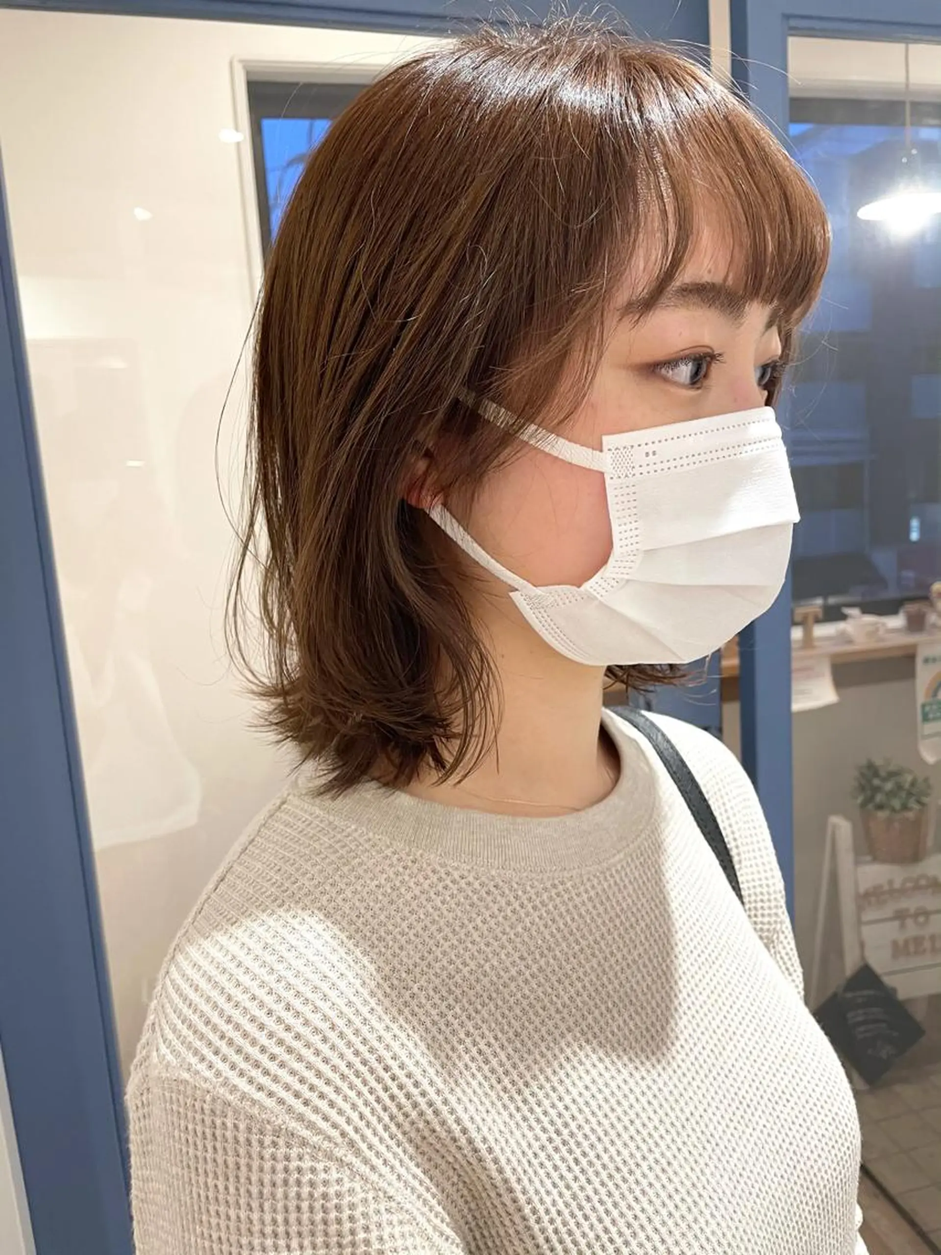 ミディアム カラー 🩰オリーブ/ ベージュ松本咲花🩰のヘアスタイル