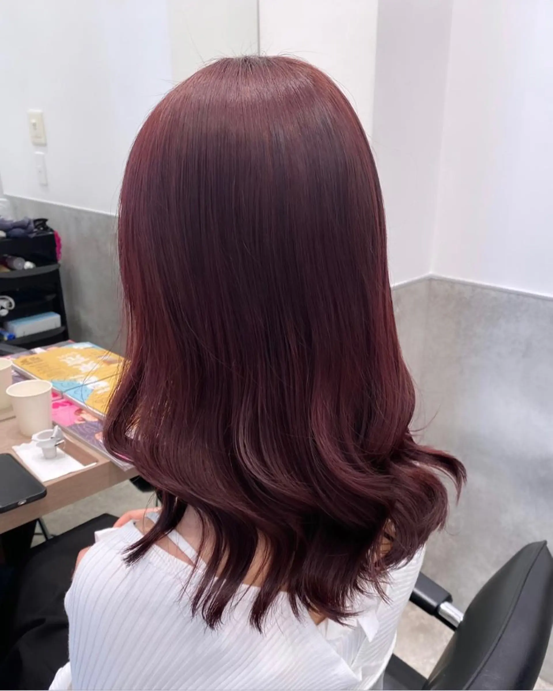 セミロング カラー 💗ガーリーヘア🎀 saki💗のヘアスタイル