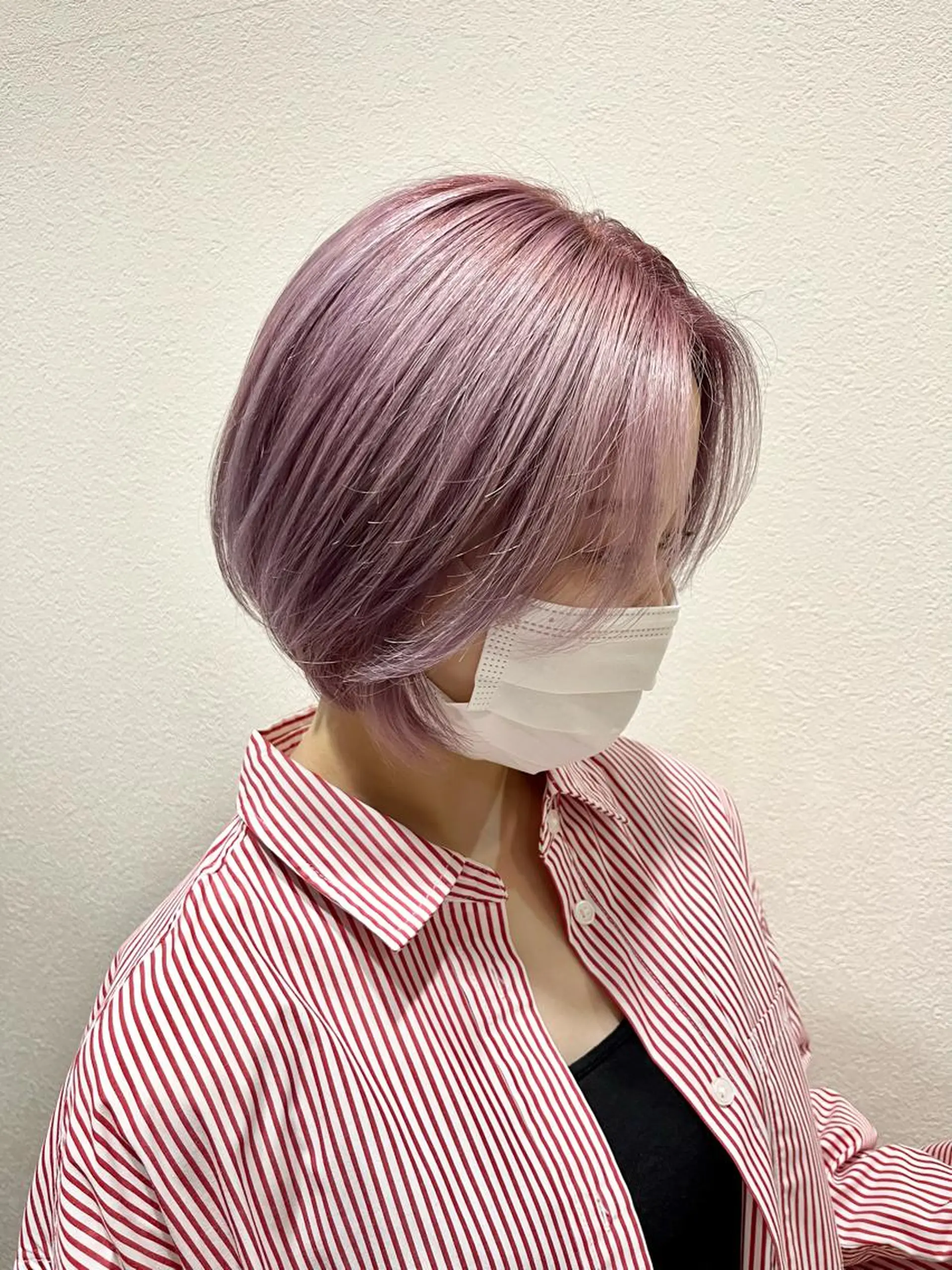 ショート カラー ラベンダーカラー ピンクカラー ピンクラベンダー ヘアカラー 松崎 崇のヘアスタイル