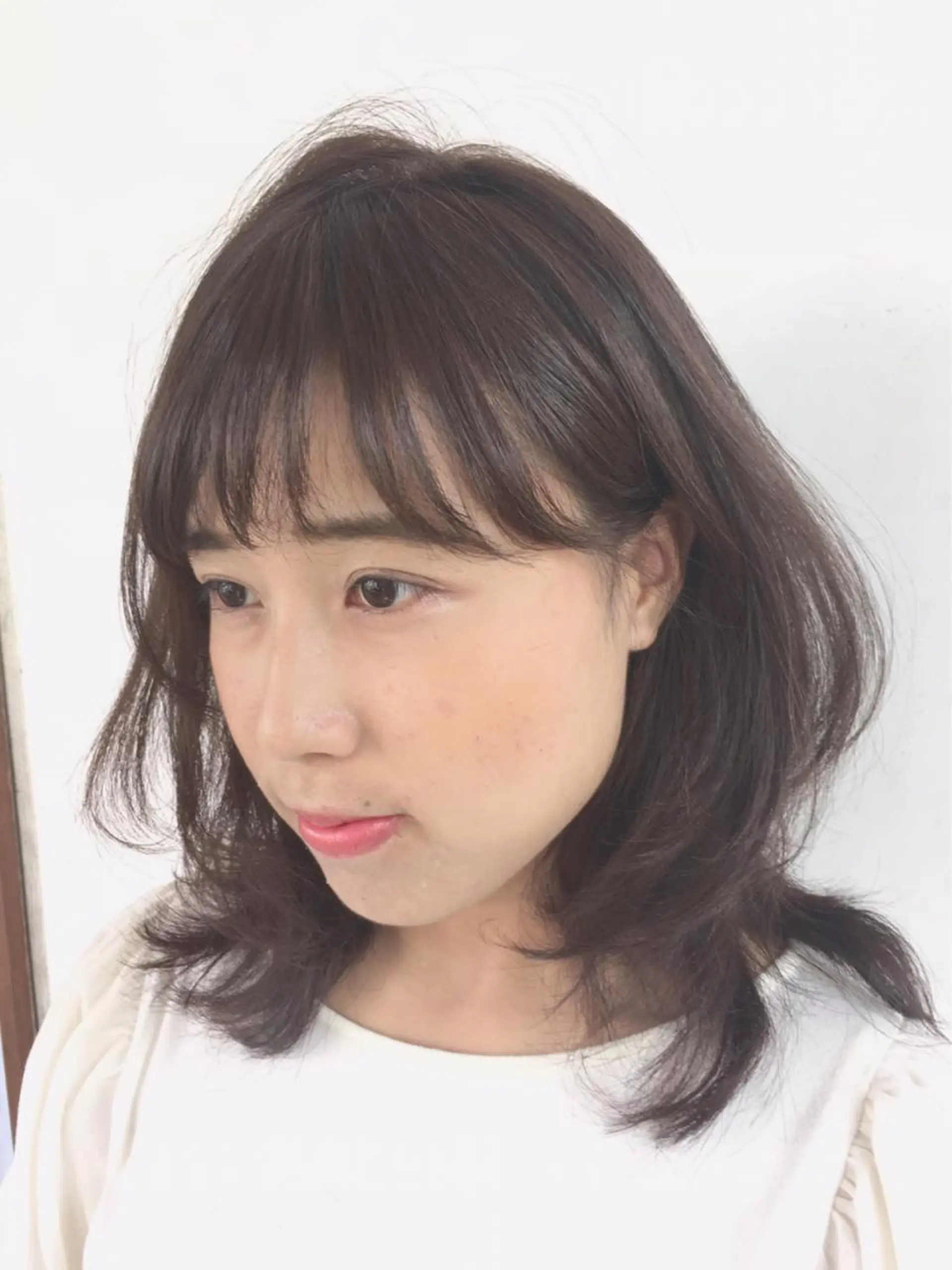ミディアム カラー パーマ ミディアムパーマ 小酒井 智洋のヘアスタイル