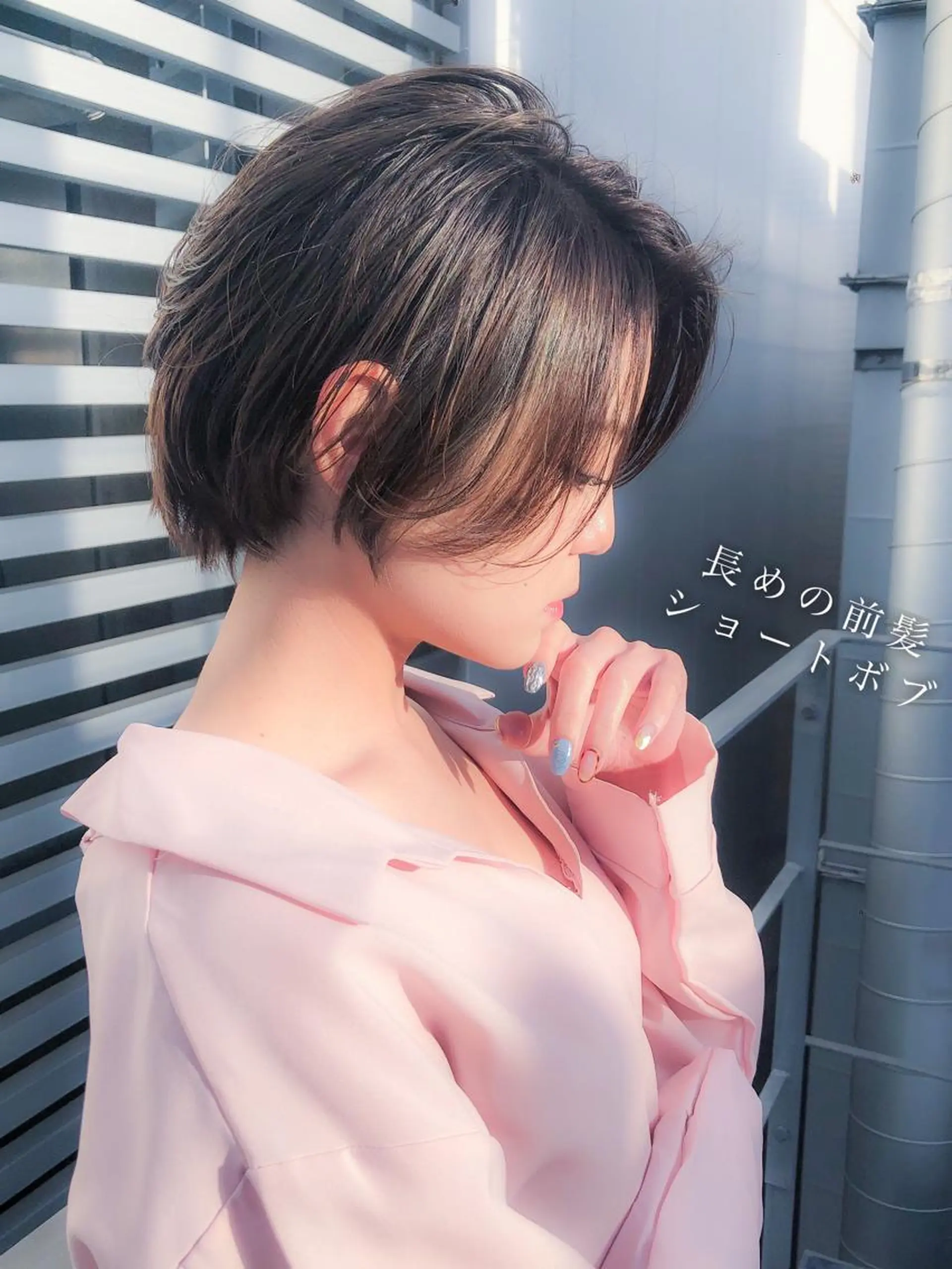 ショート カラー ウルフレイヤー&ボブ ✨透明感ベージュ中野のヘアスタイル