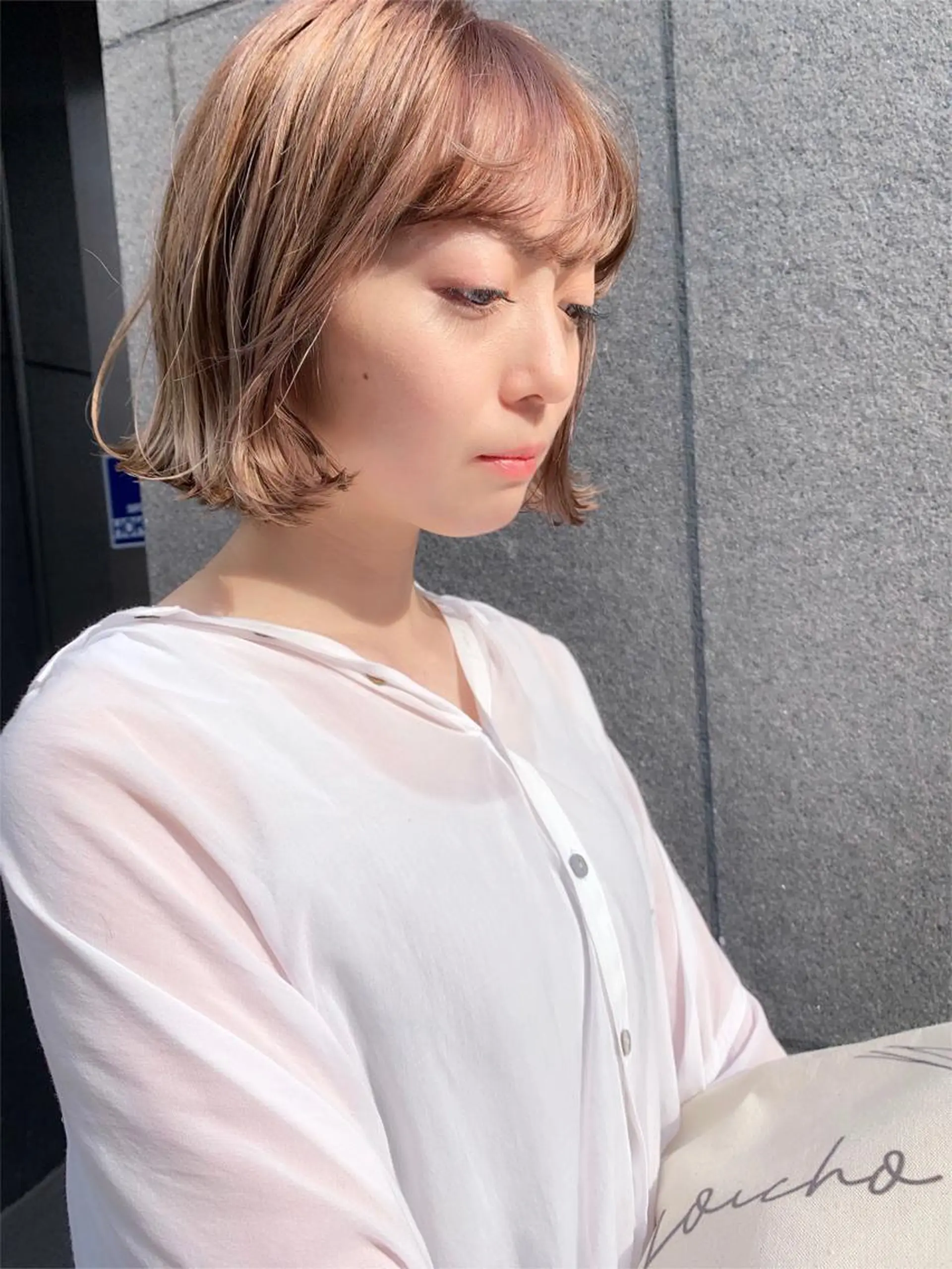 ショート カラー ベージュカラー カット ヘアカラー トリートメント tension 【テンション】のヘアスタイル