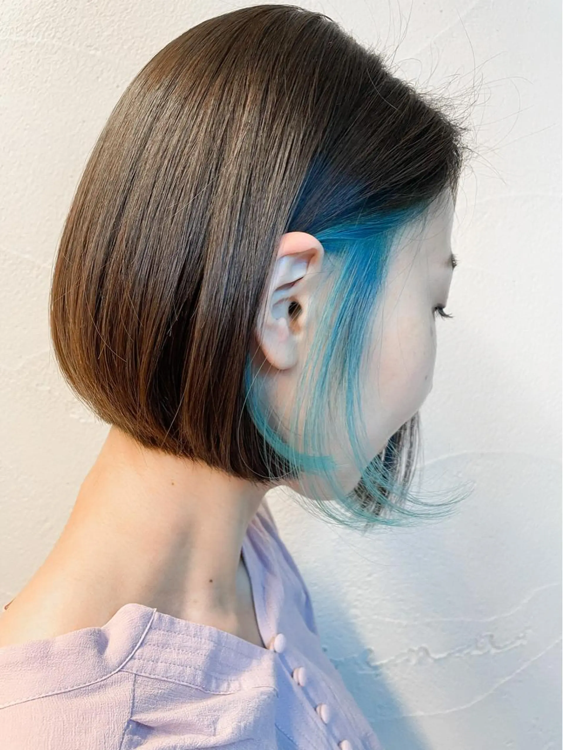 ショート カラー アクアカラー ベージュカラー ブリーチ ケアブリーチ ハイライトカラー 王子田 隼のヘアスタイル