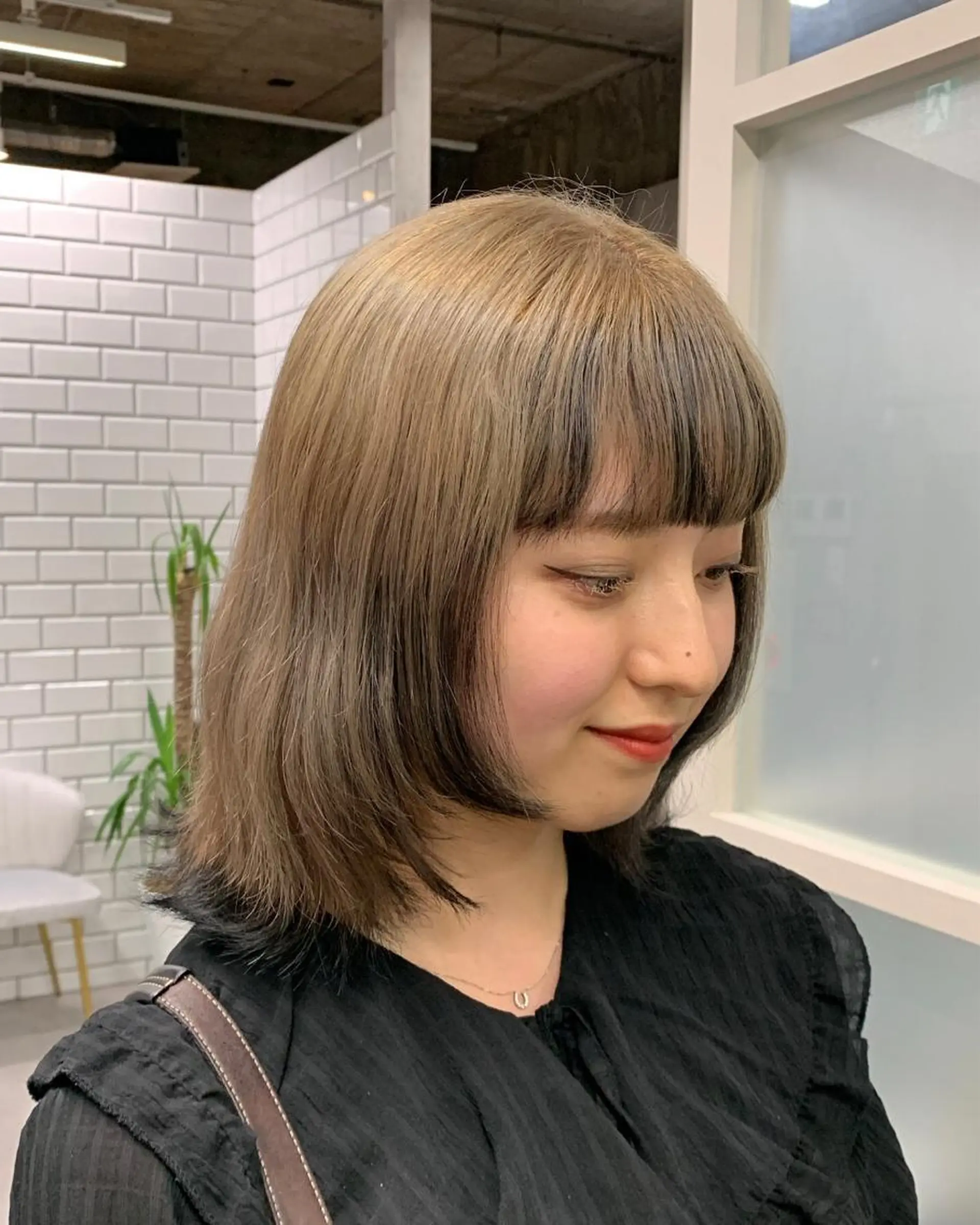 ミディアム ボブ ハイライト 髪質改善 レイヤーカット ヘアカラー トリートメント 🌷大澤ゆい🌷 stylistのヘアスタイル