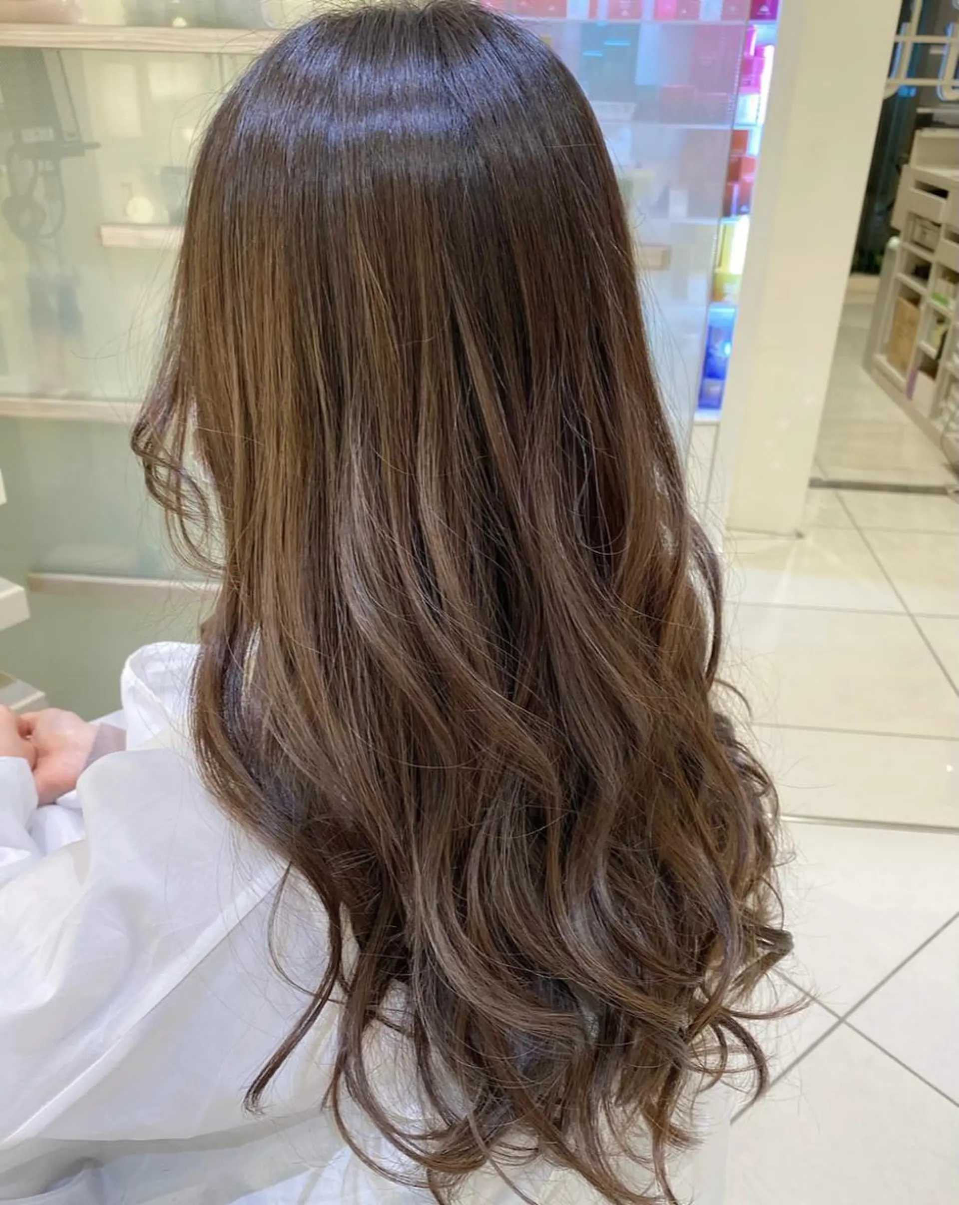 ロング カラー ヘアアレンジ 酸性縮毛矯正で作る 艶髪/渡邊祐子のヘアスタイル