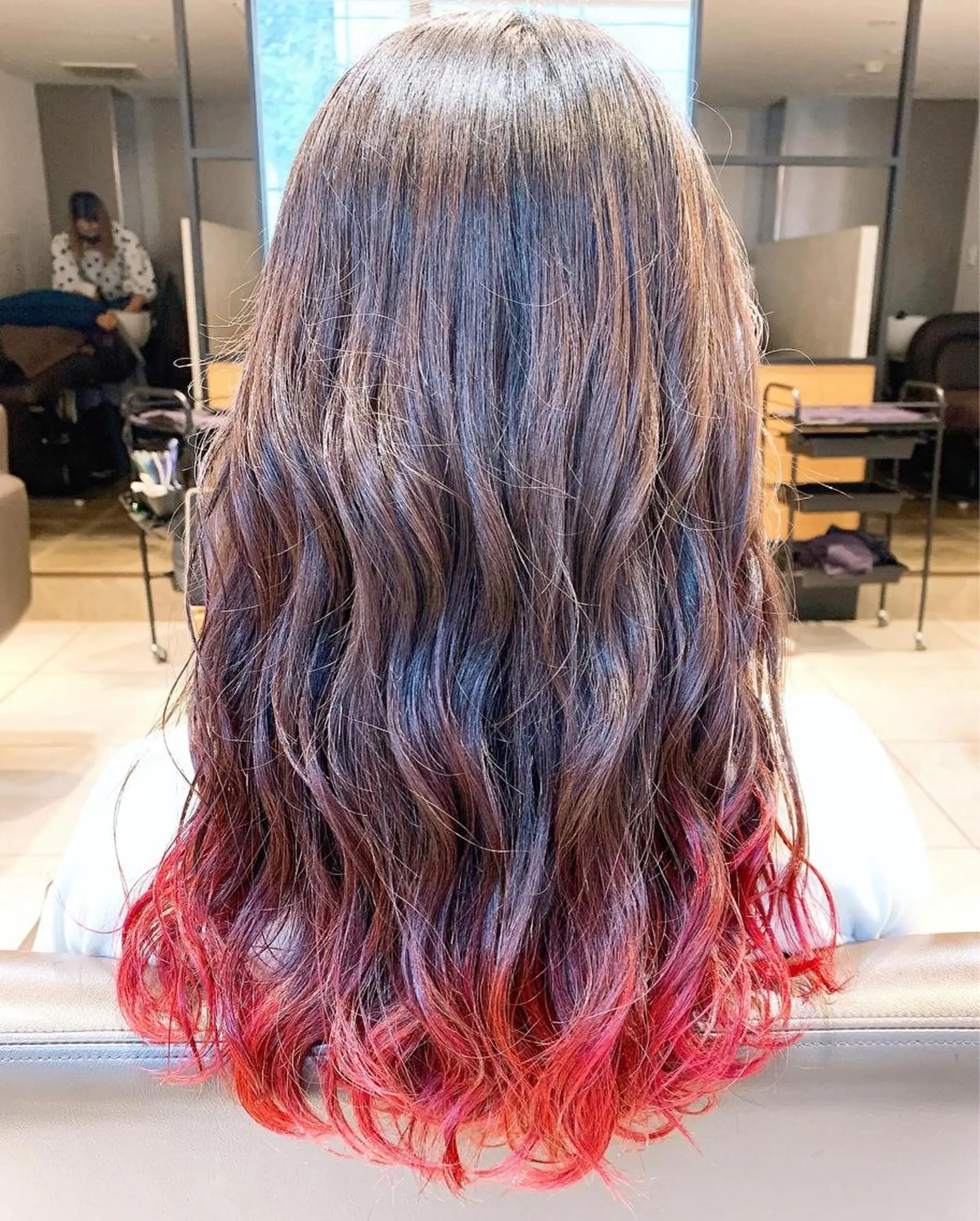 ロング カラー ヘアアレンジ 乾かすだけでサラ艶に /髪質改善西村涼太のヘアスタイル