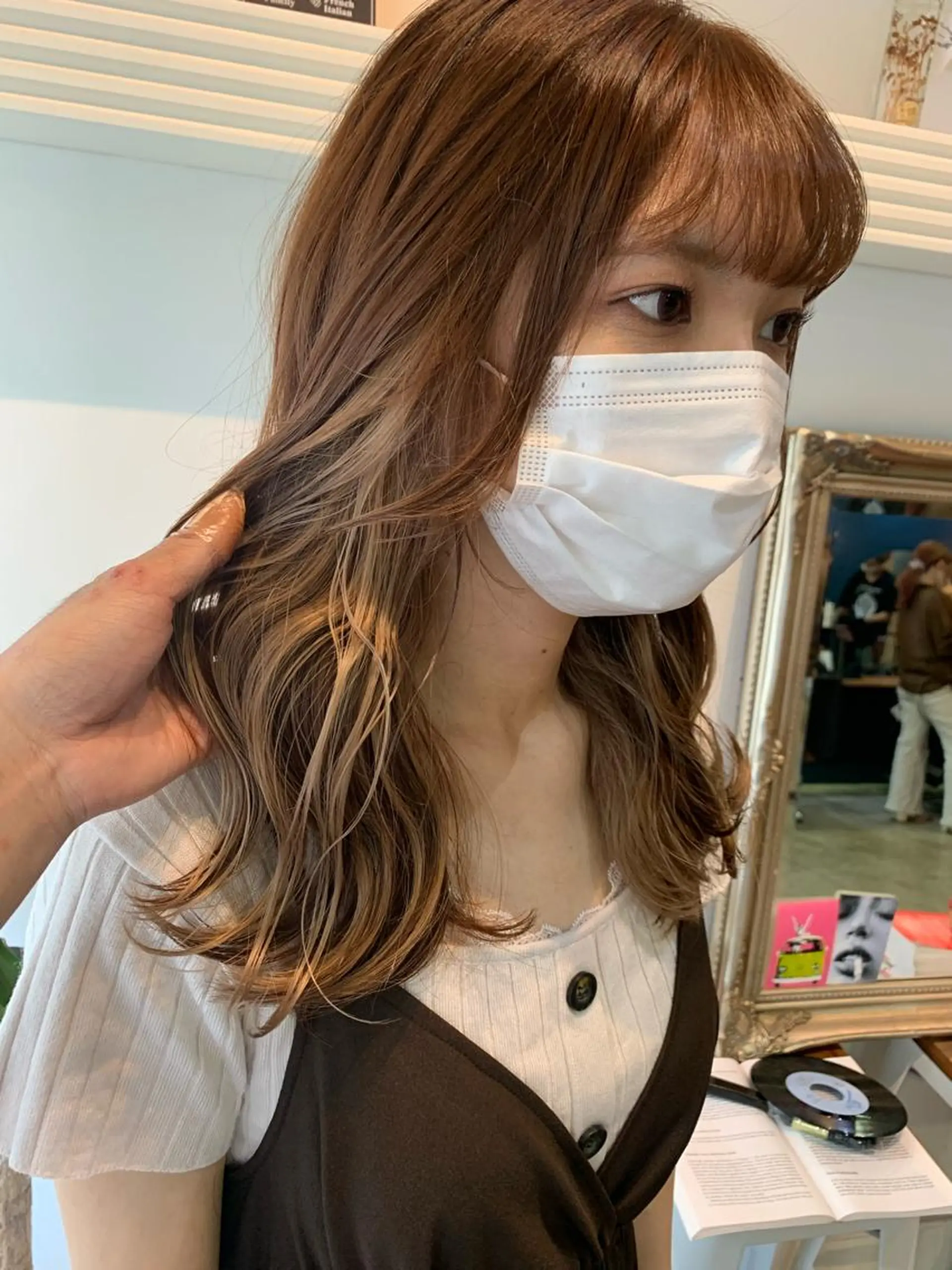 セミロング ヘアカラー トリートメント ヘッドスパ ヘアセット 山口 竣也のヘアスタイル