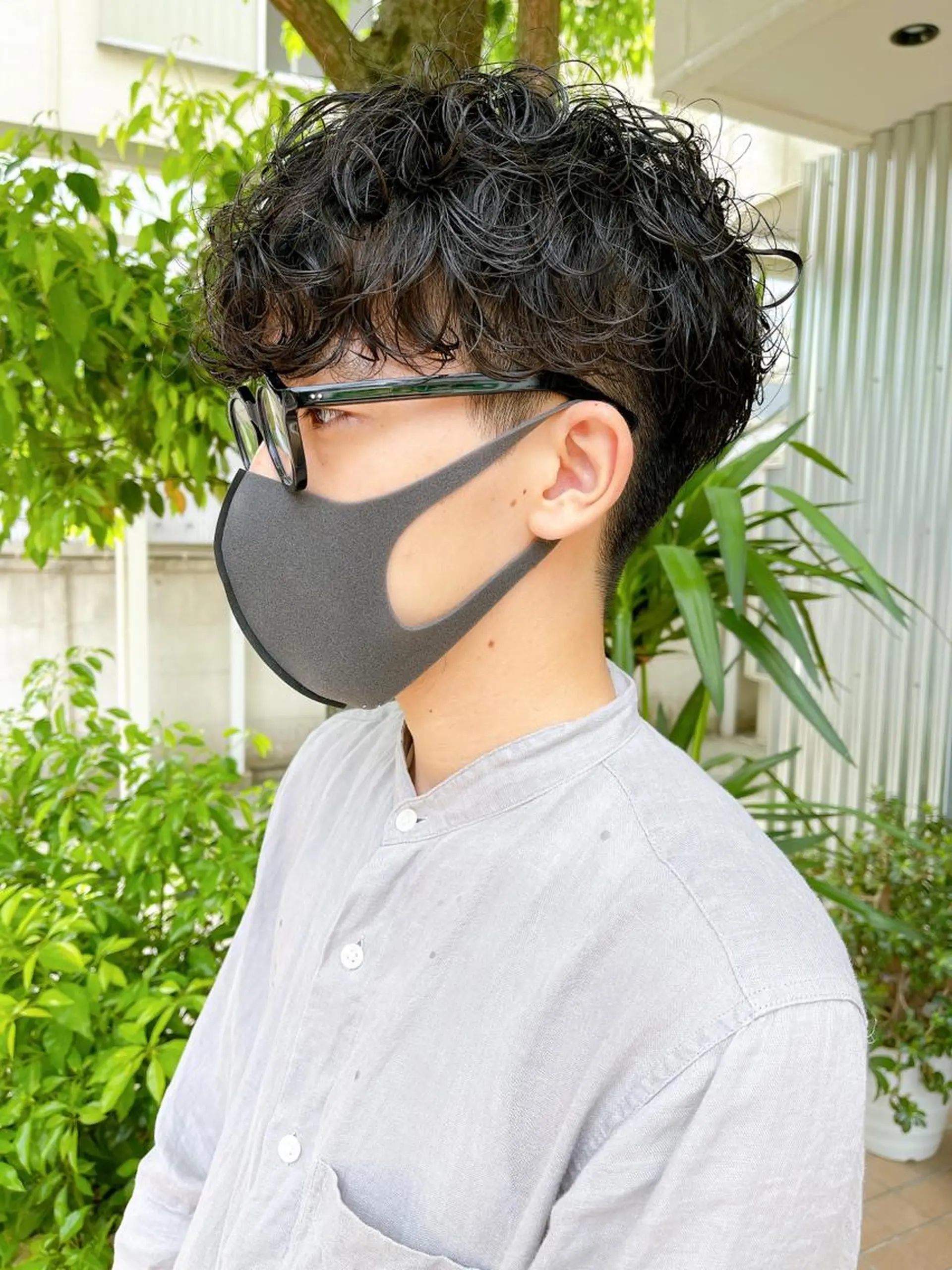 ショート パーマ メンズ マッシュ メンズパーマ カット ヘアカラー パーマ 縮毛矯正 トリートメント メンズパーマ タカキリョウのヘアスタイル