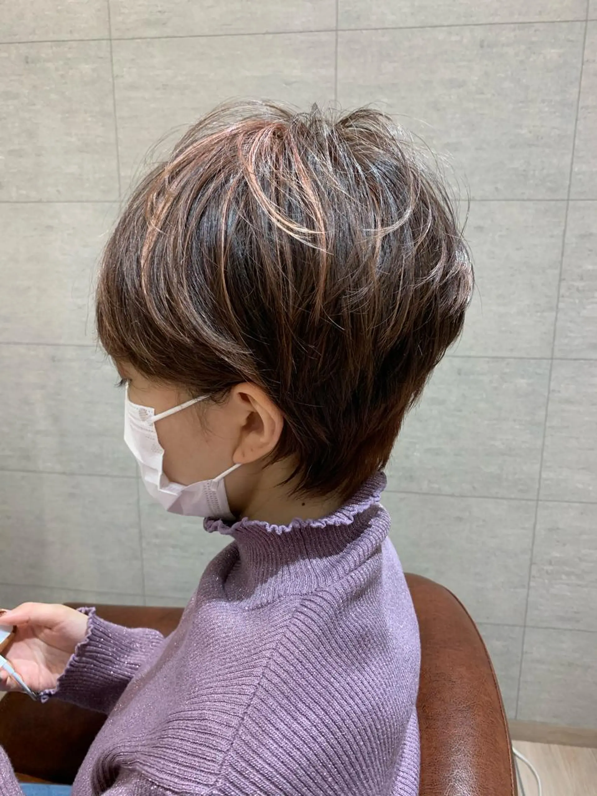 ショート ハイライト ショートヘア Number六本松所属・山崎 友雅のヘアスタイル