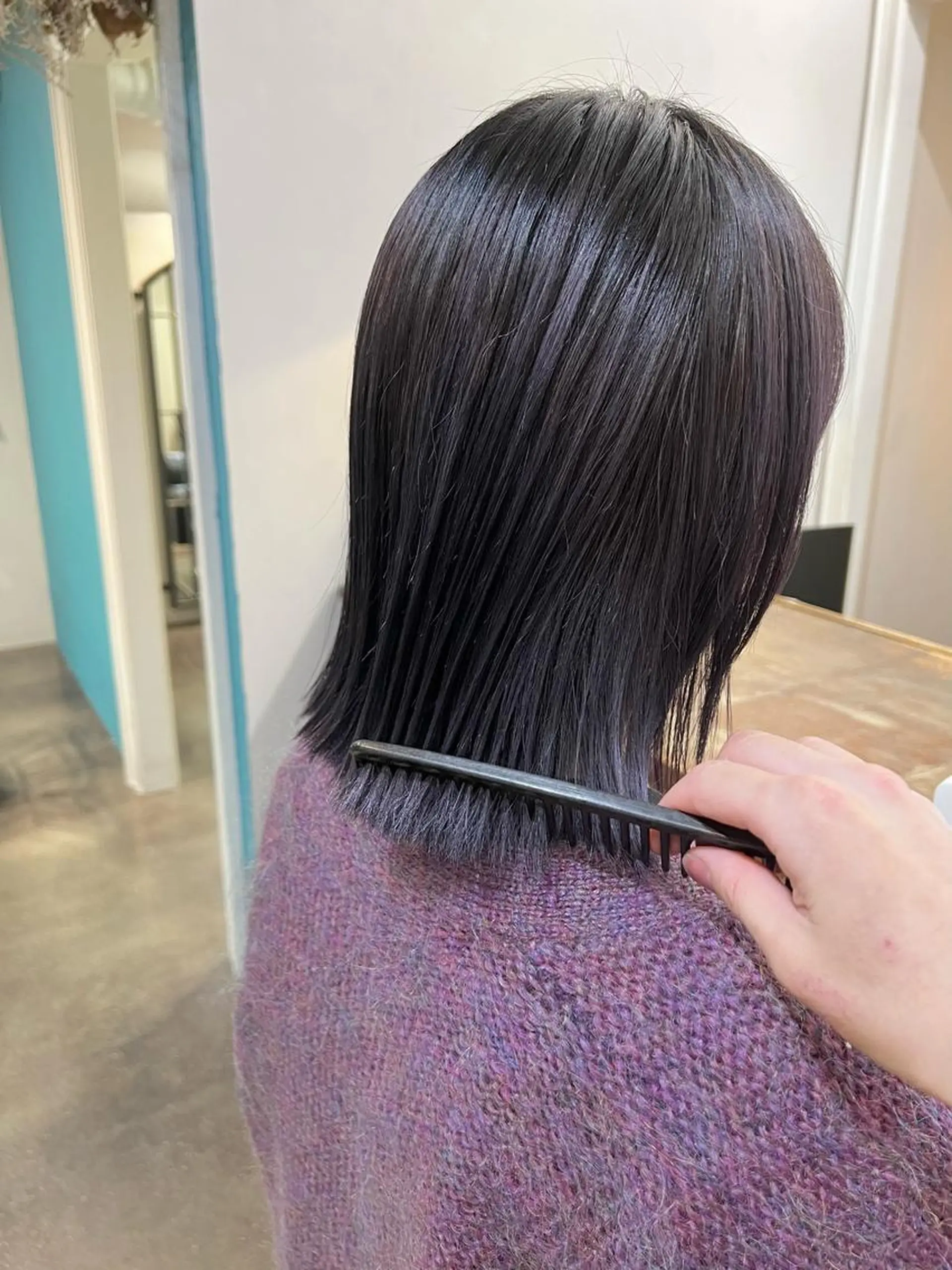 ショート カラー 切りっぱなしボブ ブリーチ ラベンダーカラー ラベンダーグレー ボブ ヘアカラー 千葉 郁也のヘアスタイル