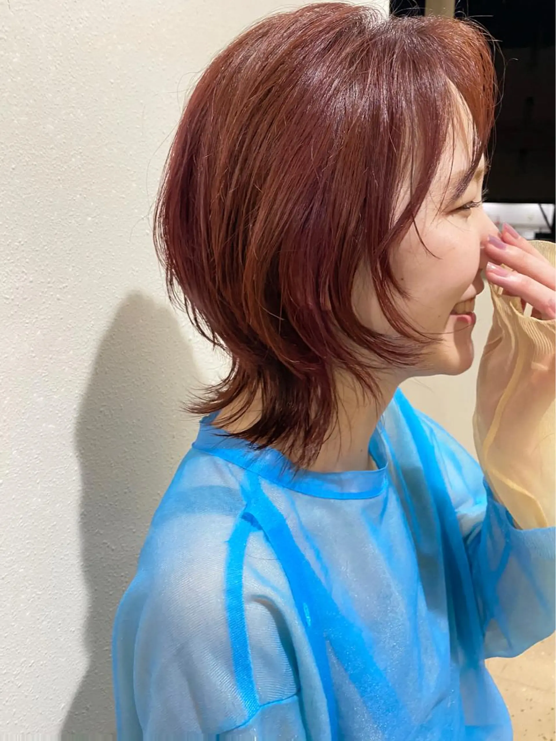 ショート レイヤーカット ウルフカット ウルフレイヤー ハイトーンカラー🍑 心斎橋のヘアスタイル