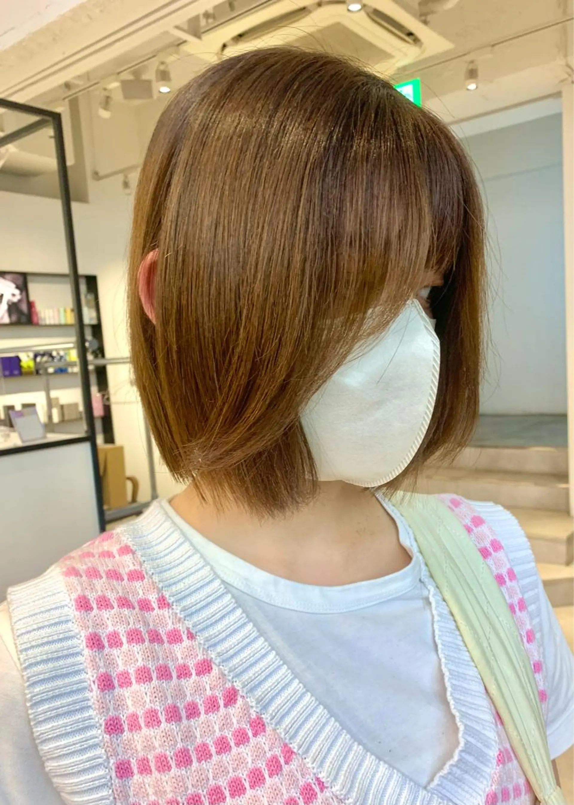 ショート ボブレイヤー ボブ レイヤーカット カット トリートメント Kureha/ネイル レイヤー/酸性縮毛のヘアスタイル
