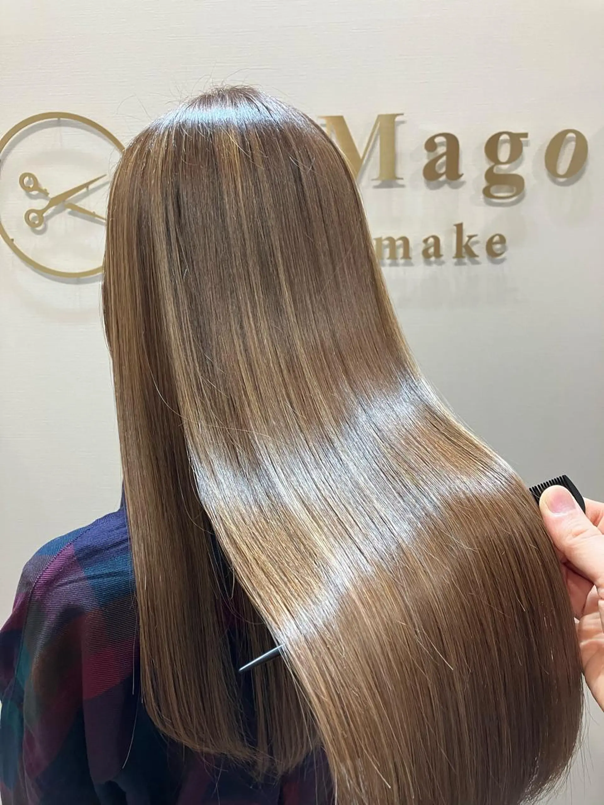 ロング カラー ヘアアレンジ キッズ カット ヘアカラー トリートメント 関内 髪質改善 特化 re:Magoのヘアスタイル