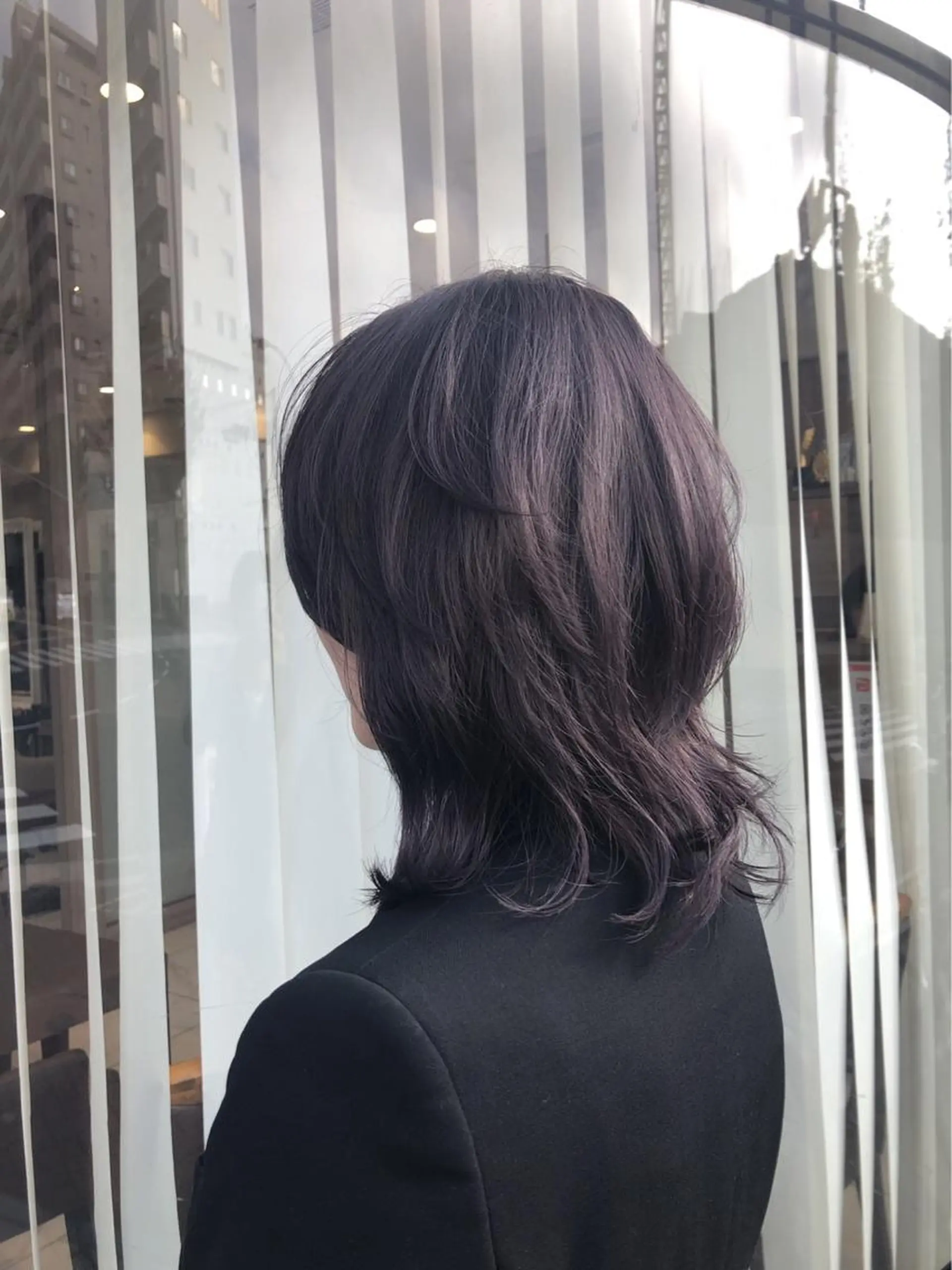 ミディアム カラー 透明感カラー パープルカラー 完全美髪特化 髪質改善/島　悠輔のヘアスタイル