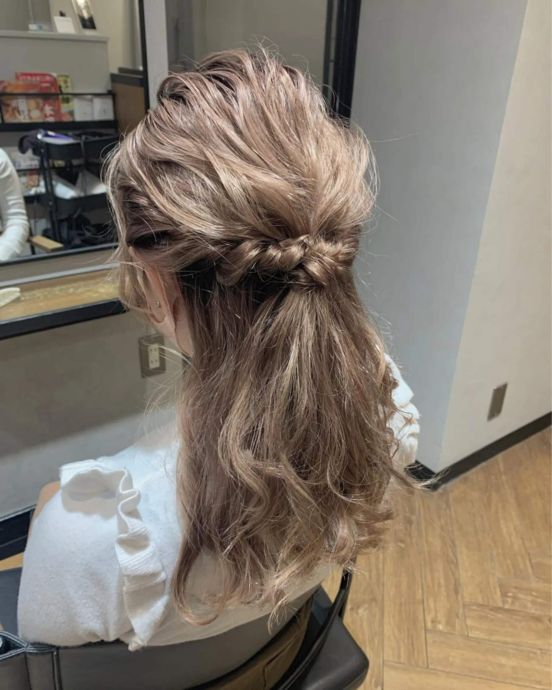 ヘアアレンジ ハーフアップ 門野 優羽のヘアスタイル
