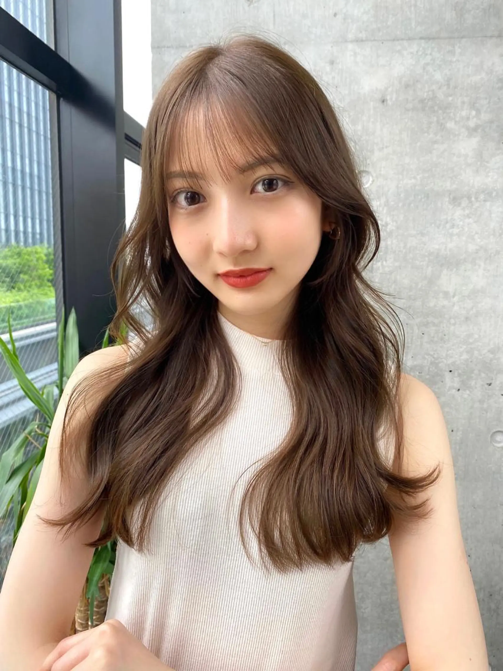 ロング カット 縮毛矯正 トリートメント SALOWIN原宿AROA店所属・顔まわり神カット✂︎ 齋藤雄大【表参道】のヘアスタイル