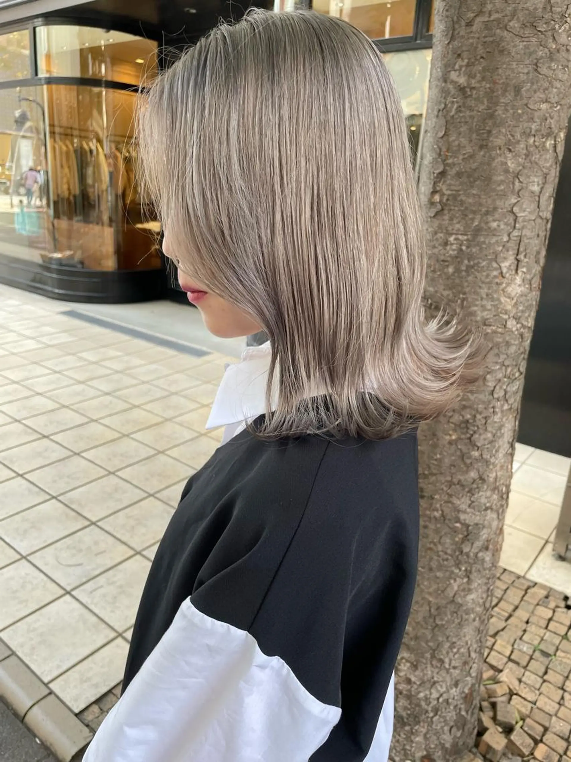 ミディアム カラー カット ヘアカラー 髪質改善will hairdesignのヘアスタイル