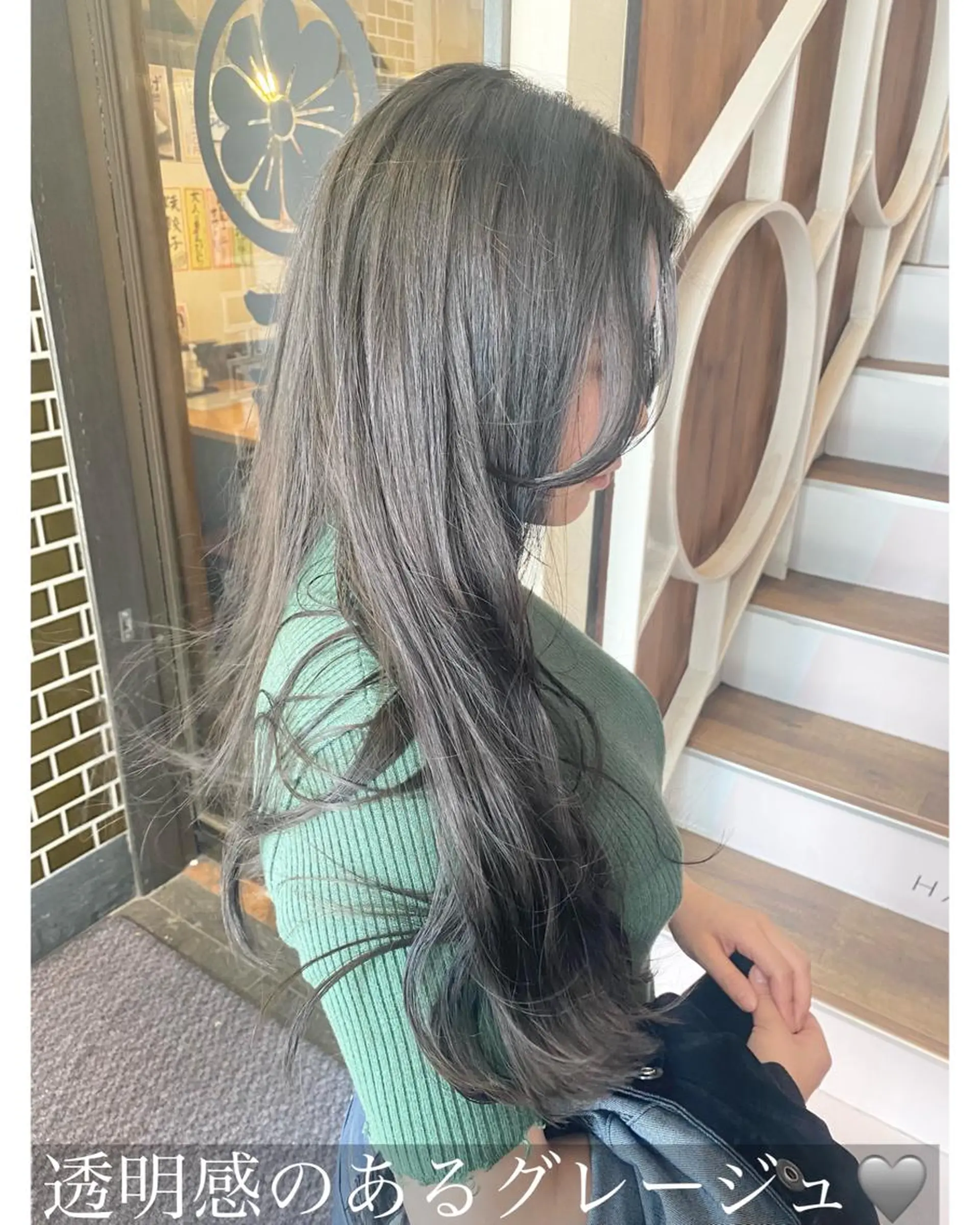 ロング カラー パーマ ヘアアレンジ トリートメント カット ヘアカラー トリートメント 暗髪透明感カラー/ インナー/小島良太のヘアスタイル
