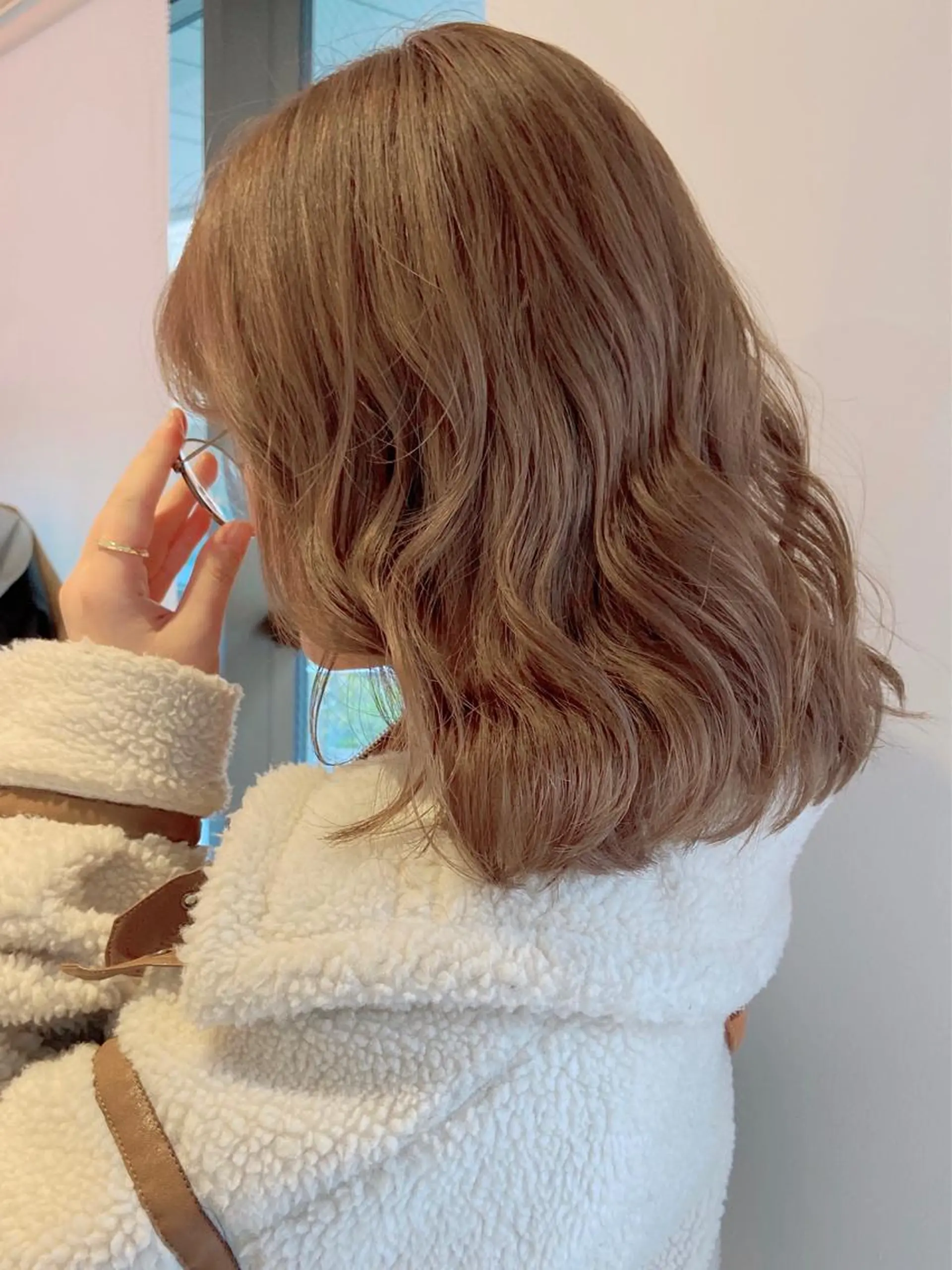 セミロング カラー ベージュカラー ミルクティーベージュ レイヤーカット指名 No.1💖マユカのヘアスタイル