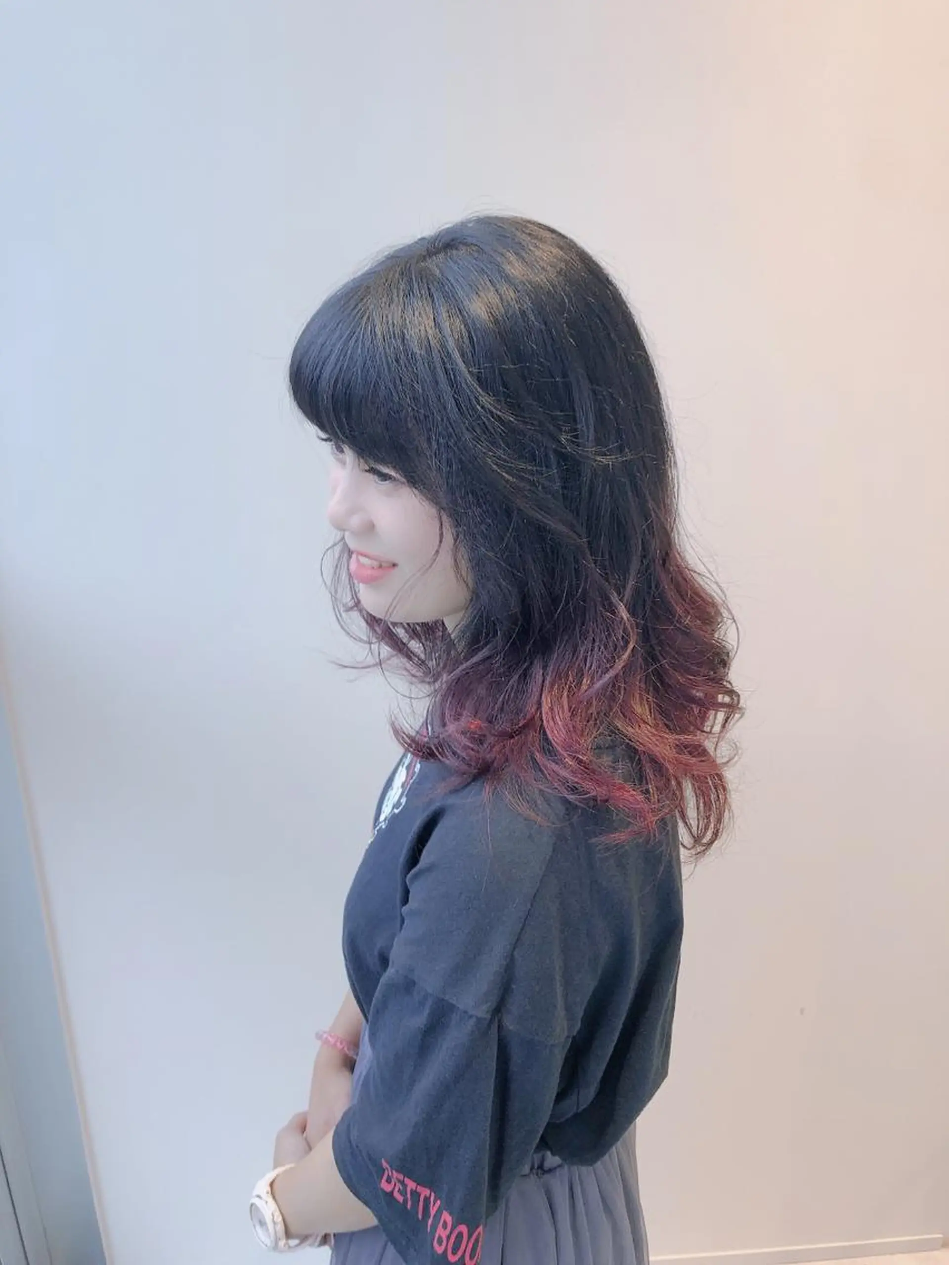 カラー グラデーションカラー ラベンダーカラー ラベンダーグレー ピンクカラー ピンクラベンダー レイヤーカット 古川洋之のヘアスタイル