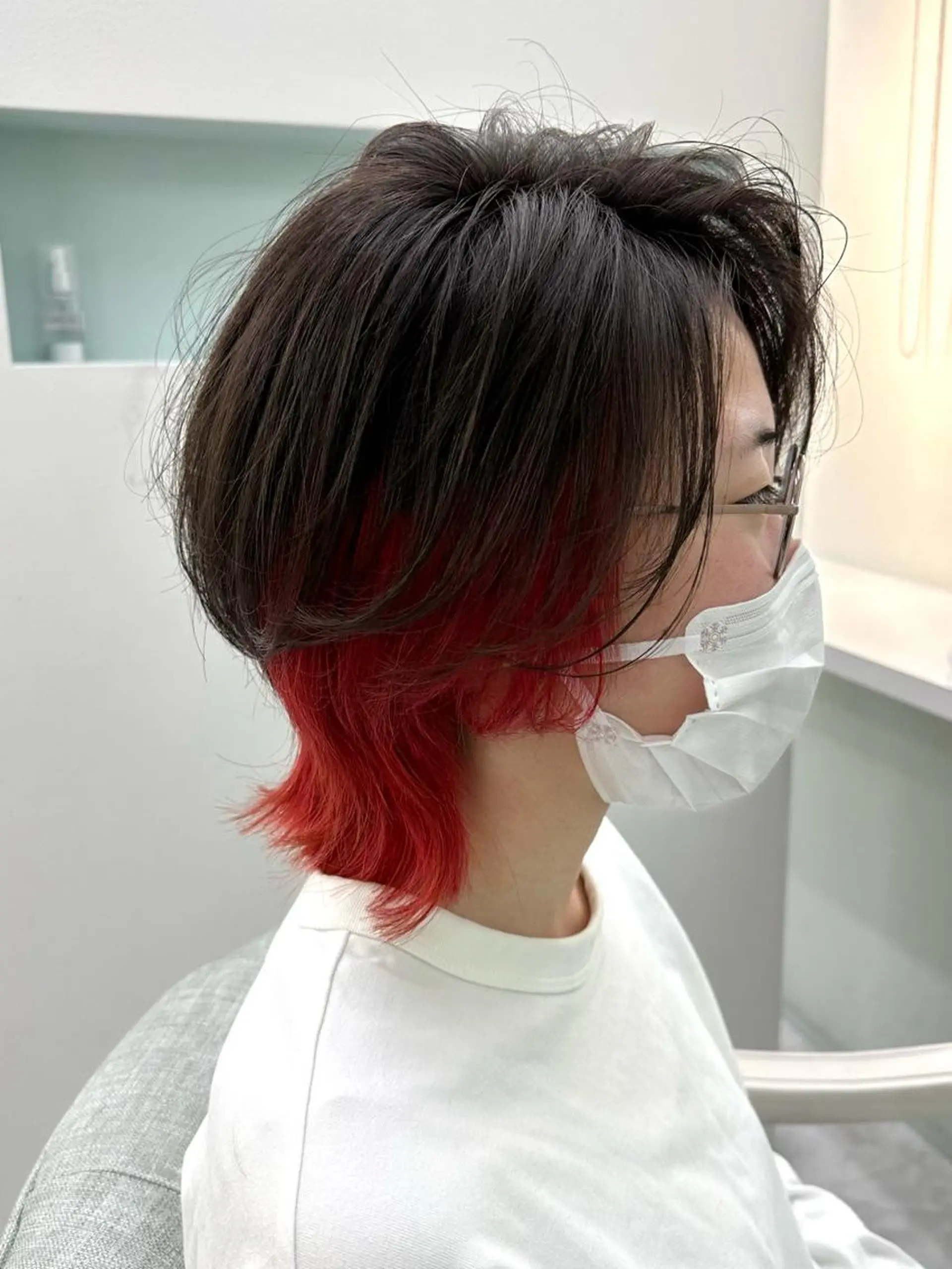 ショート カラー ダブルカラー インナーカラー ヘアカラー トリートメント 中川 茜里のヘアスタイル