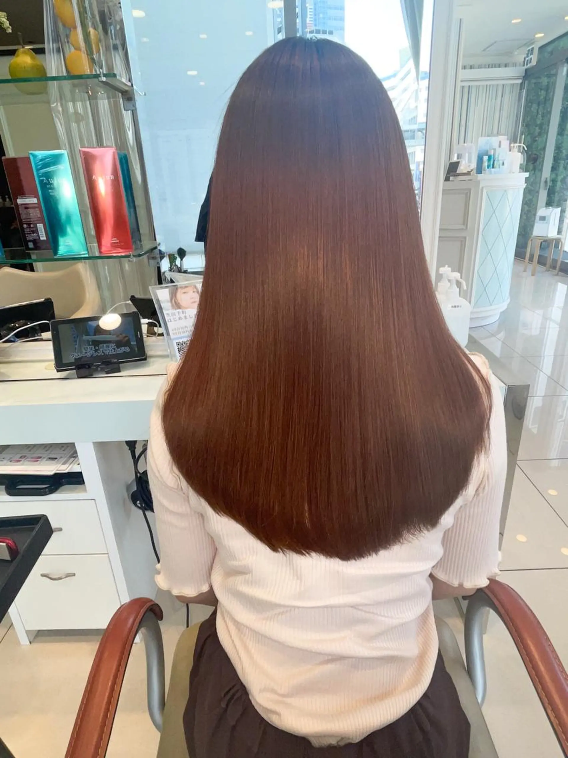 セミロング カット 縮毛矯正 トリートメント 💝オトナ可愛い 💝徳井はやとのヘアスタイル