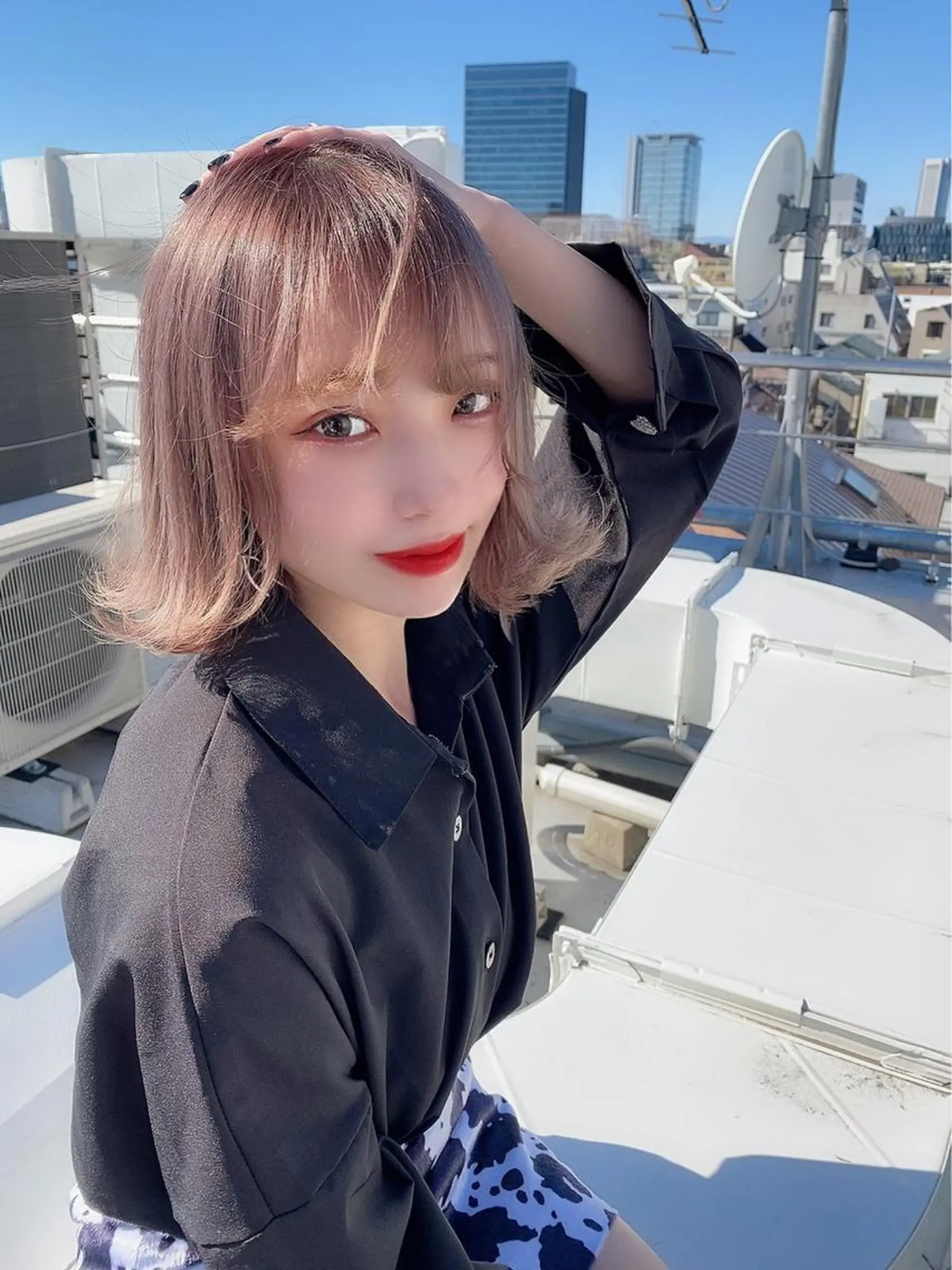 ショート ヘアカラー トリートメント ヘアセット モテ髪提案します💕 髪質改善宗一郎のヘアスタイル