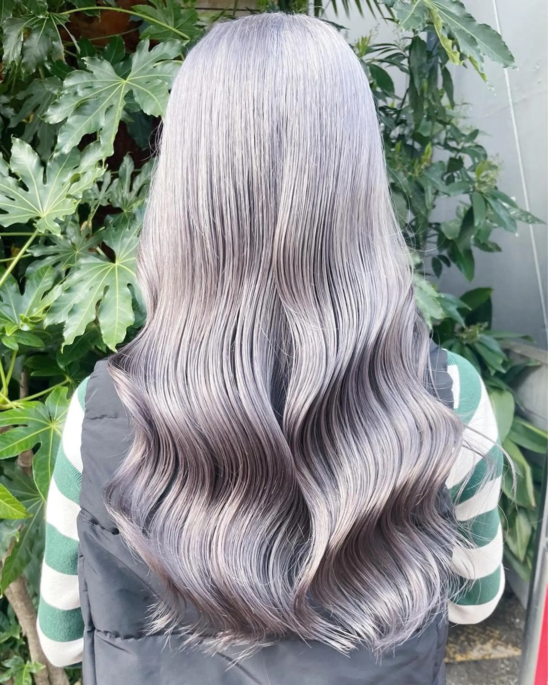 セミロング カラー ヘアアレンジ ヘアカラー AiM エイム　韓国レイヤーのヘアスタイル