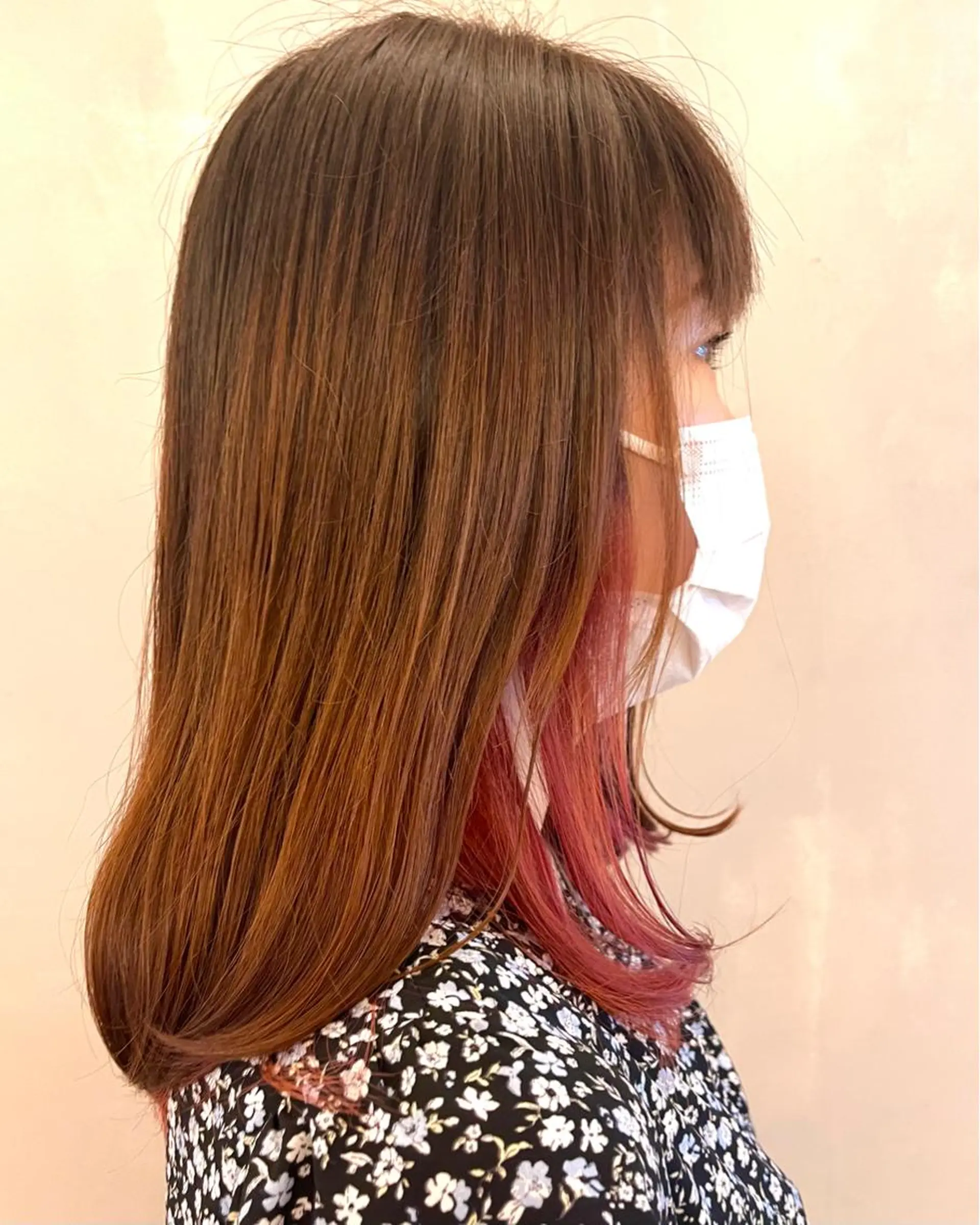 ミディアム カラー インナーカラー パープルカラー Dali   新札幌店所属・若松 朋美のヘアスタイル