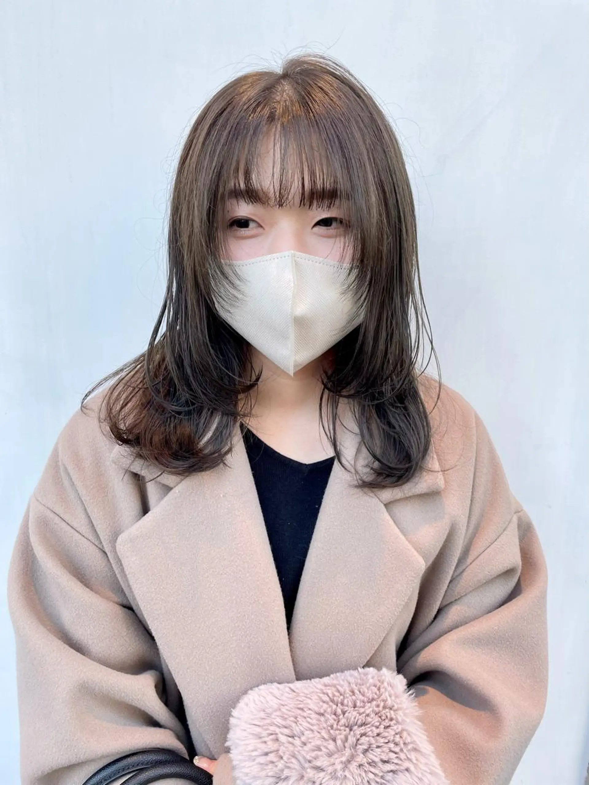 ミディアム レイヤーカット カット ヘアカラー 小関 仁晴のヘアスタイル