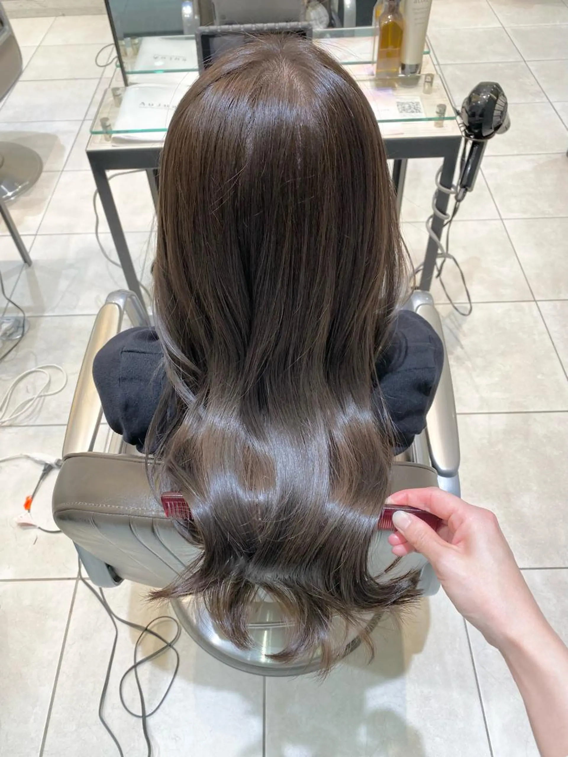 ロング ヘアカラー トリートメント 似合わせ艶髪カラー ❤️ハダユミのヘアスタイル