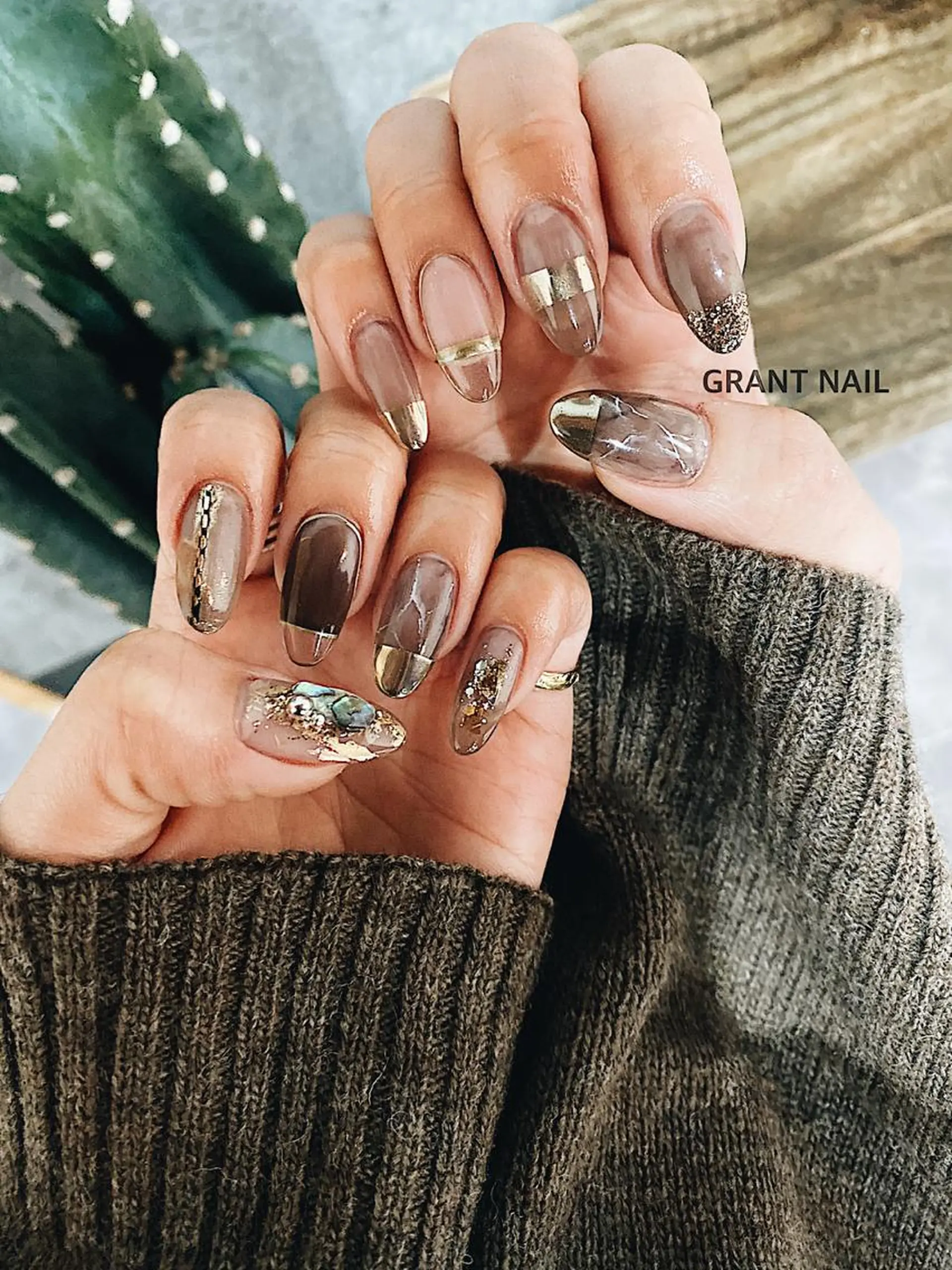 ネイル アートネイル ジェルネイル ニュアンスネイル GRANT NAIL 岩出店のネイルデザイン