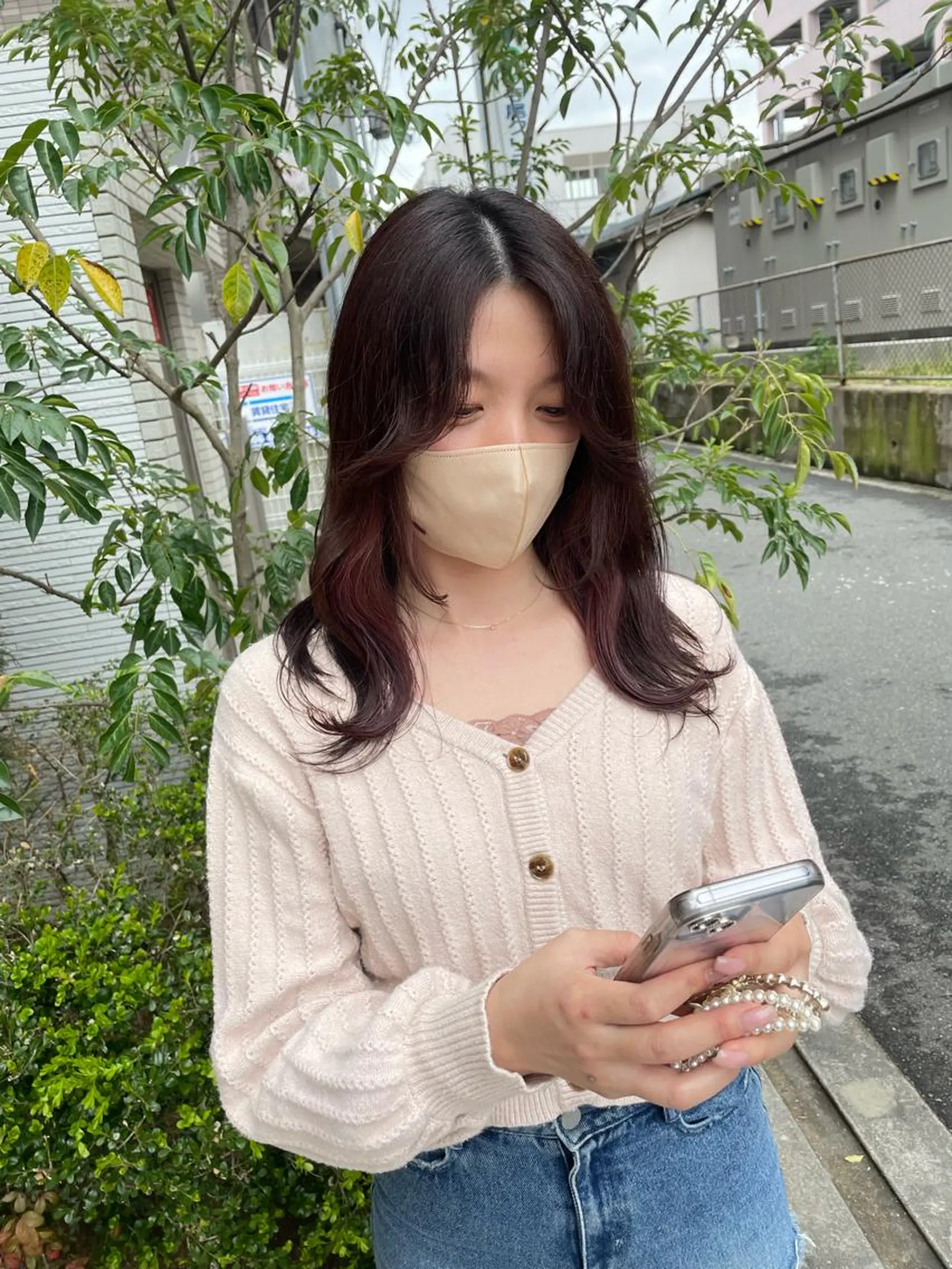 ロング ピンクラベンダー 亀川蓮 Agu hairのヘアスタイル