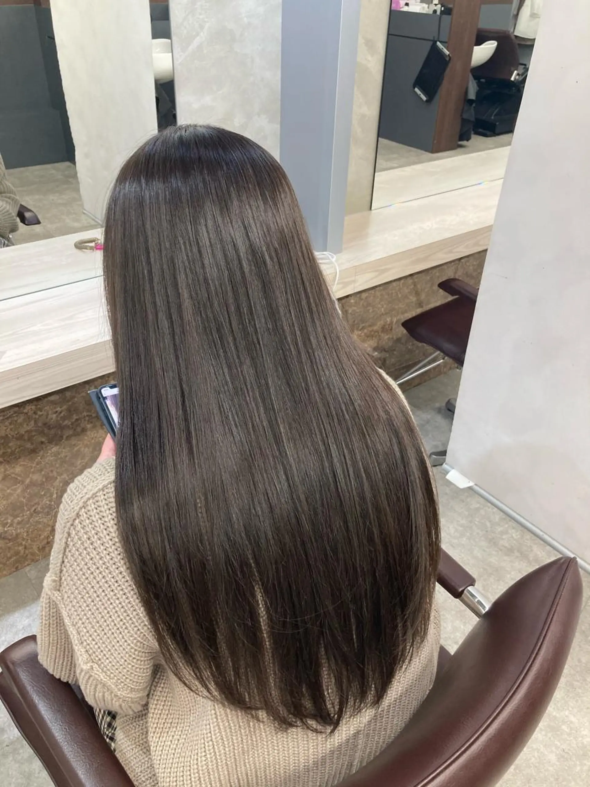 ロング カラー イルミナカラー カット ヘアカラー トリートメント ブリーチ&似合せボブ 田中寛十のヘアスタイル