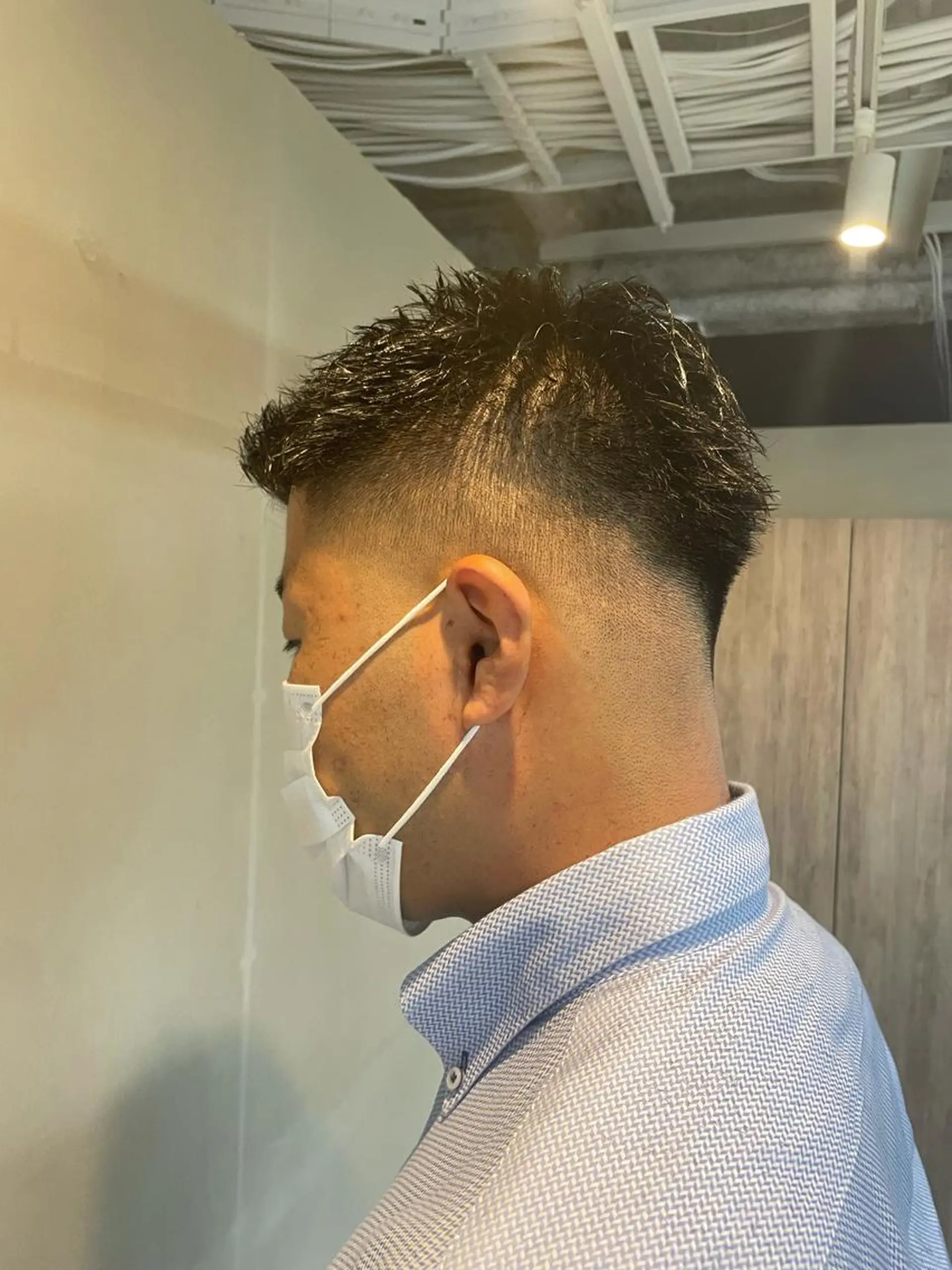 ショート メンズ フェードカット スキンフェード Men's hair salon First 中百舌鳥店所属・First なかもず 店 YUKIのヘアスタイル