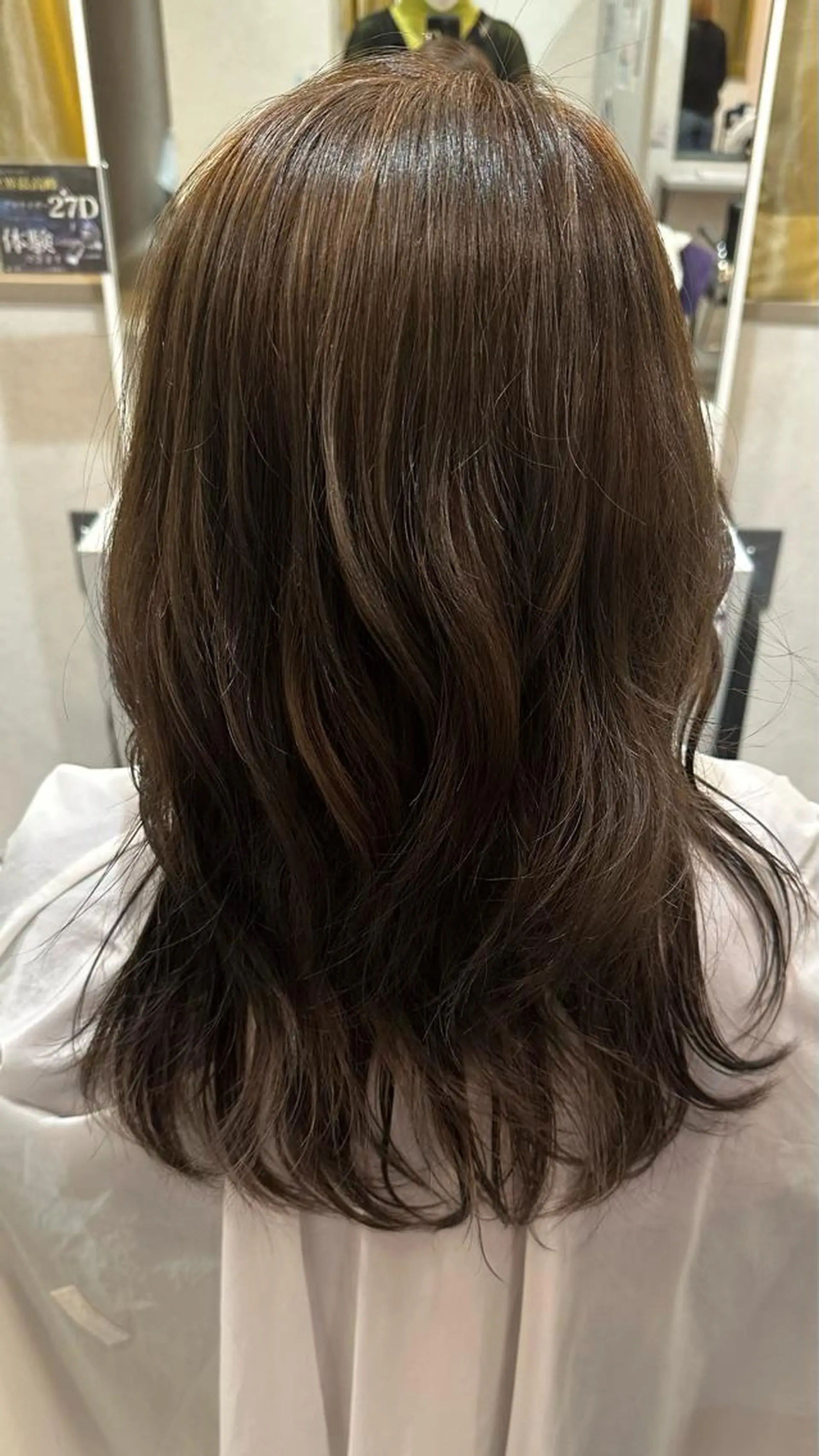 ミディアム カラー トリートメント 縮毛矯正／透明感カラ ー／西梅田/川上京香のヘアスタイル
